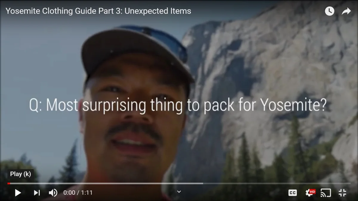 YOSEMITE CLOTHING GUIDE What should I wear for hiking, camping, and backpacking in Yosemite