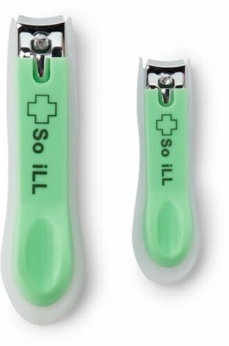 A pair of So iLL nail clippers in green