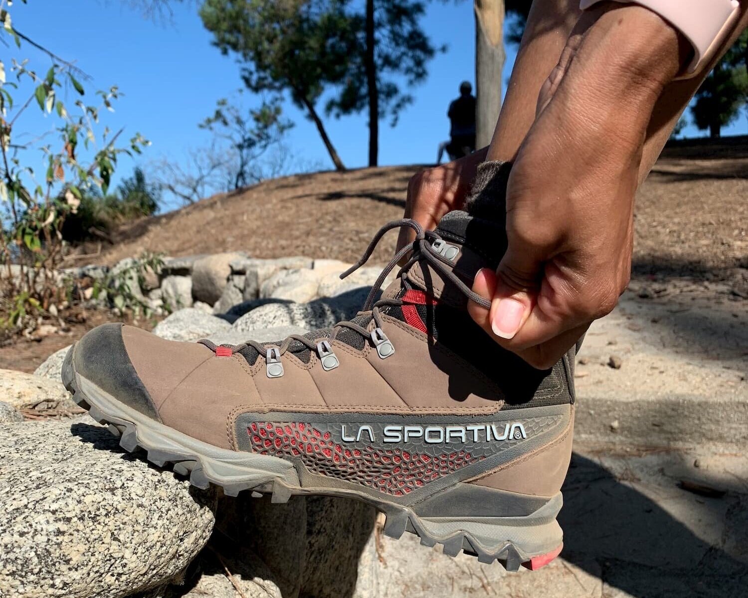GSLMOLN Mens Waterproof Hiking Boots Lightweight Outdoor Non Slip Casual Trail Trekking Walking Boot