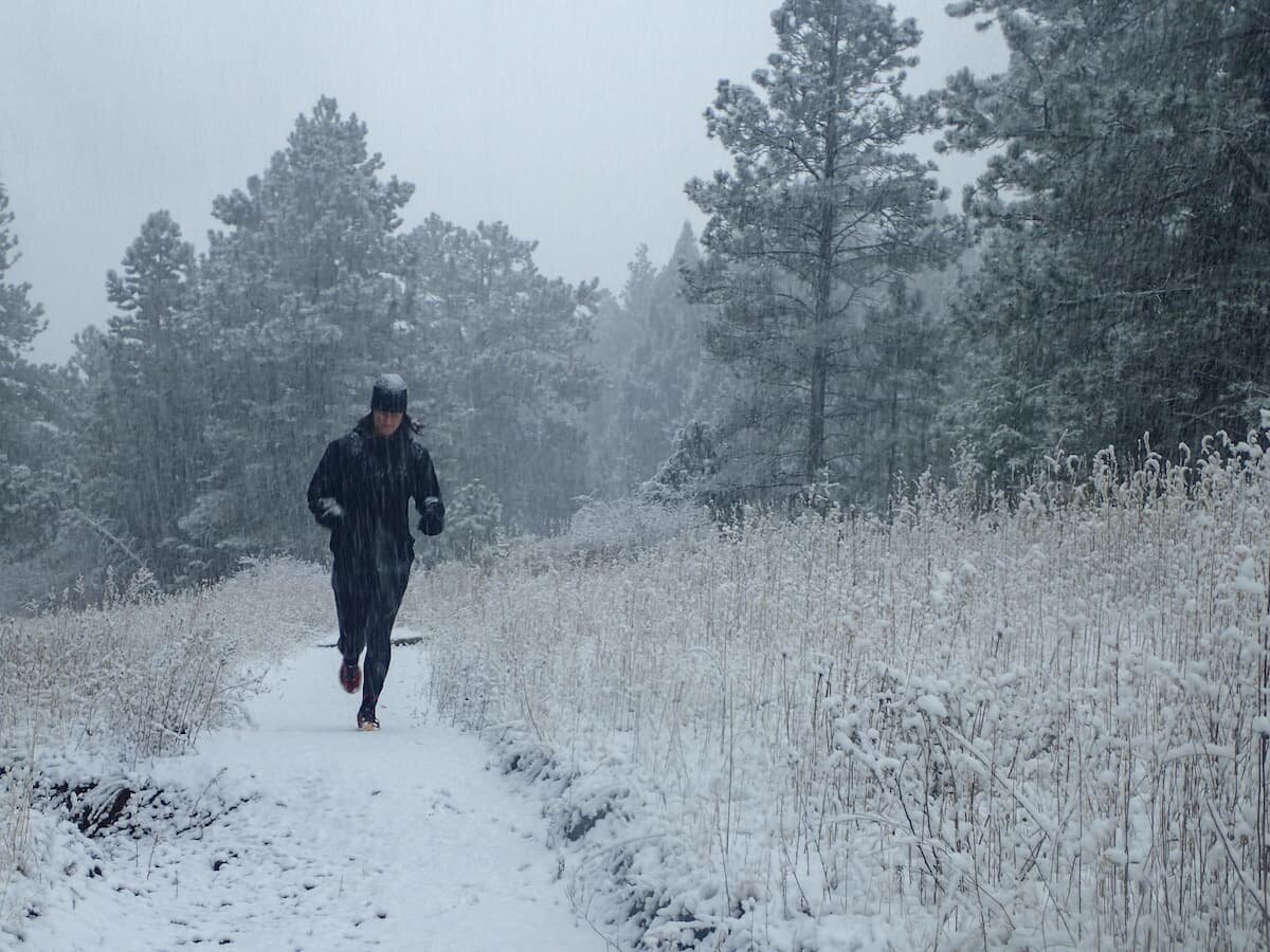 running with microspikes