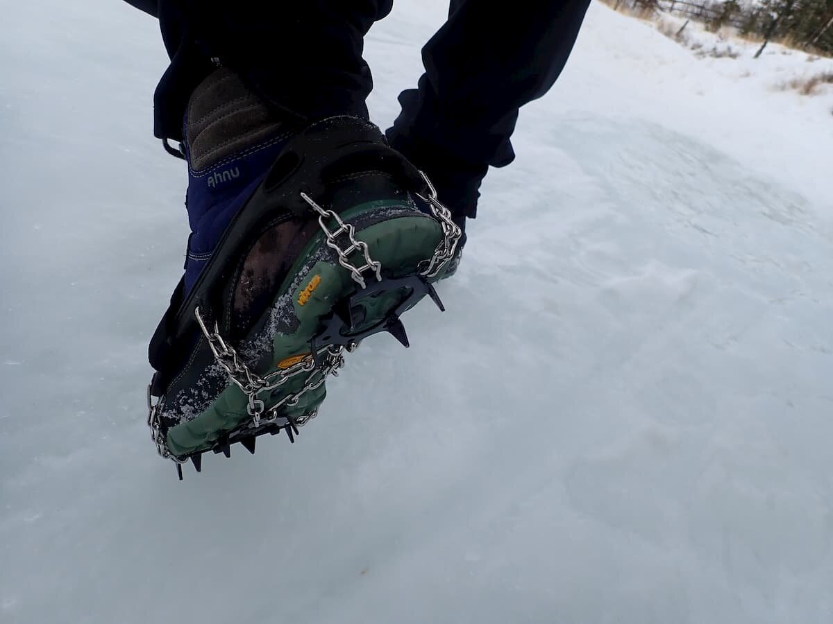 winter hiking spikes