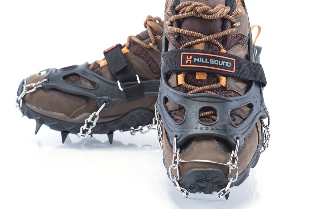 14Teeth Crampons UK Spikes Antislip Hiking Ice Snow Shoe Mountaineering D9Z3