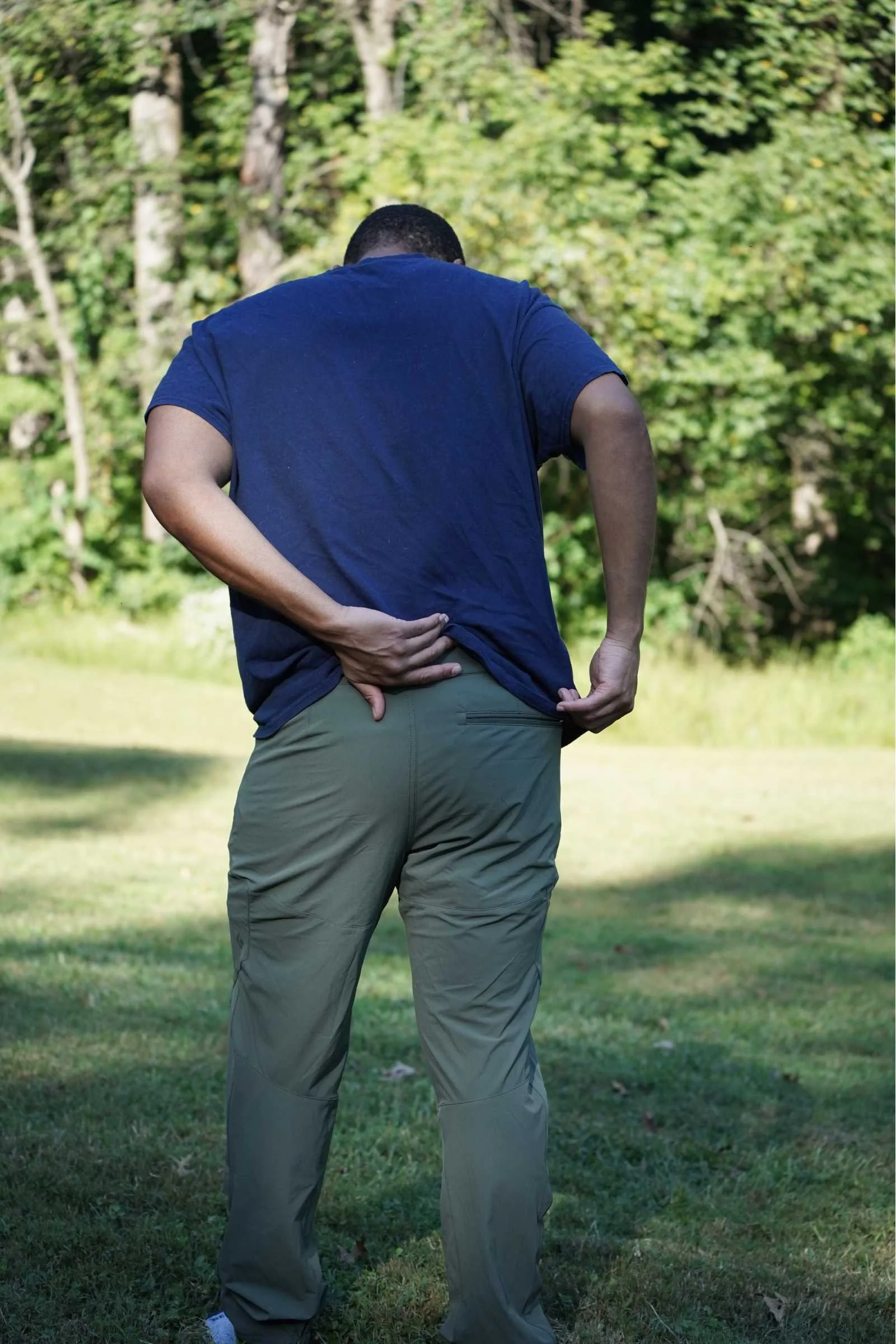   The Black Diamond Swift Stretch Pants come with two climbing harness-compatible hand pockets, one zippered rear pocket, and one zippered storage pocket on the right thigh.  