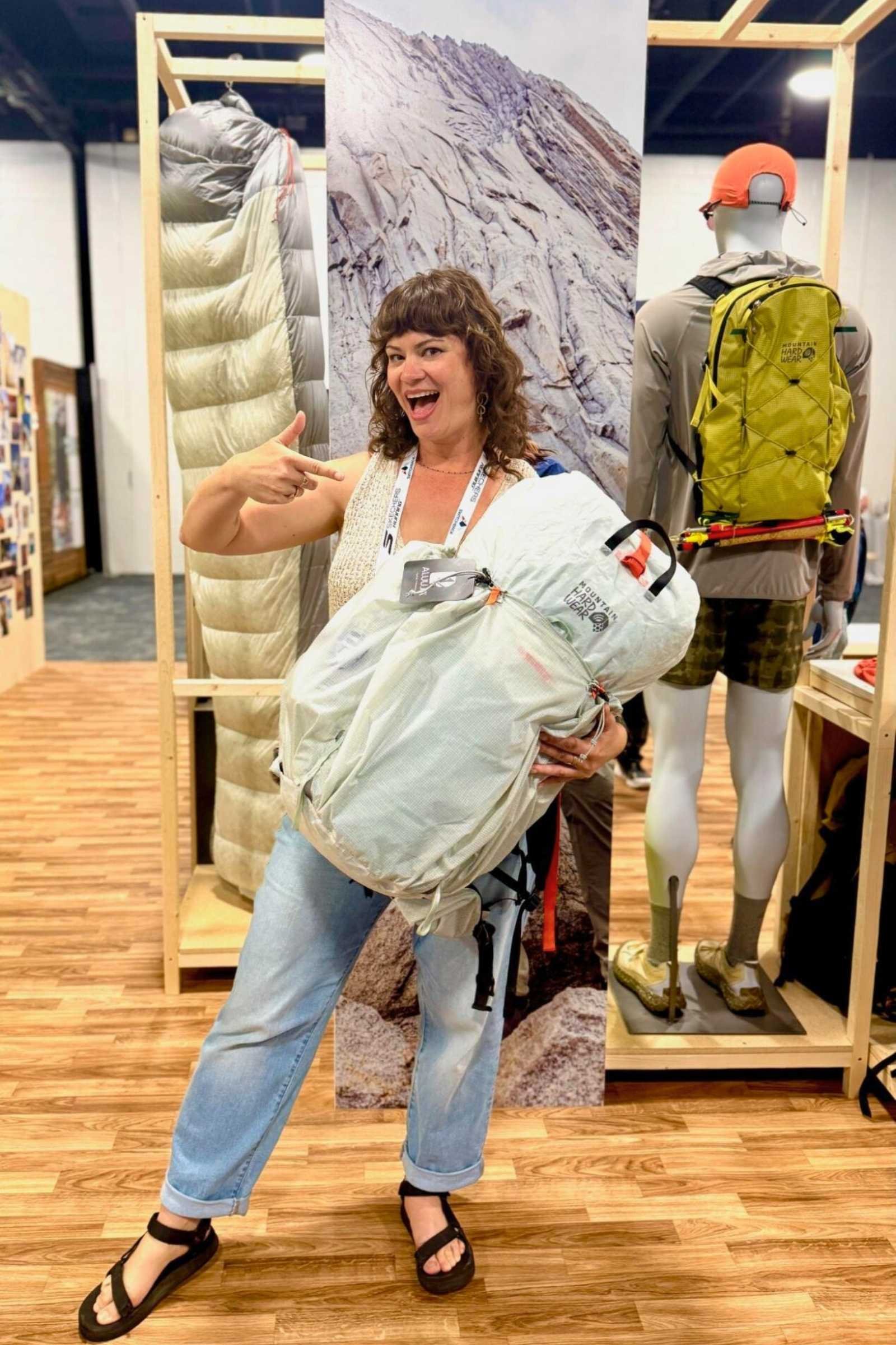 Shawnté poses with Mountain Hardwear’s Alakazam pack.