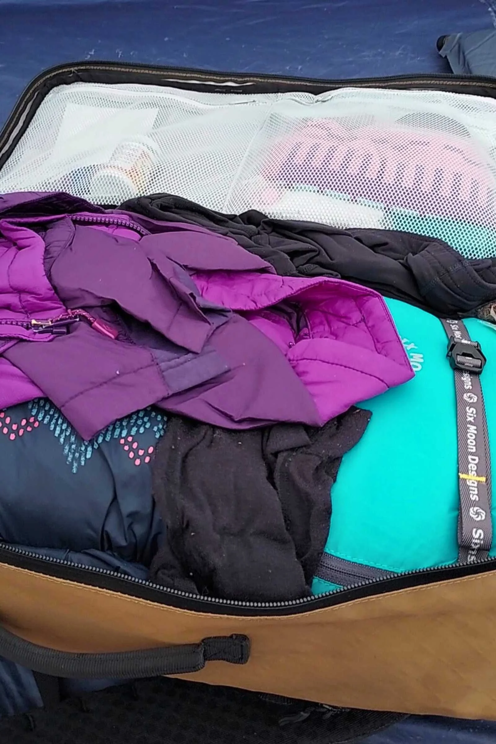 Inside a packed Six Moon Designs All Day Carry 
