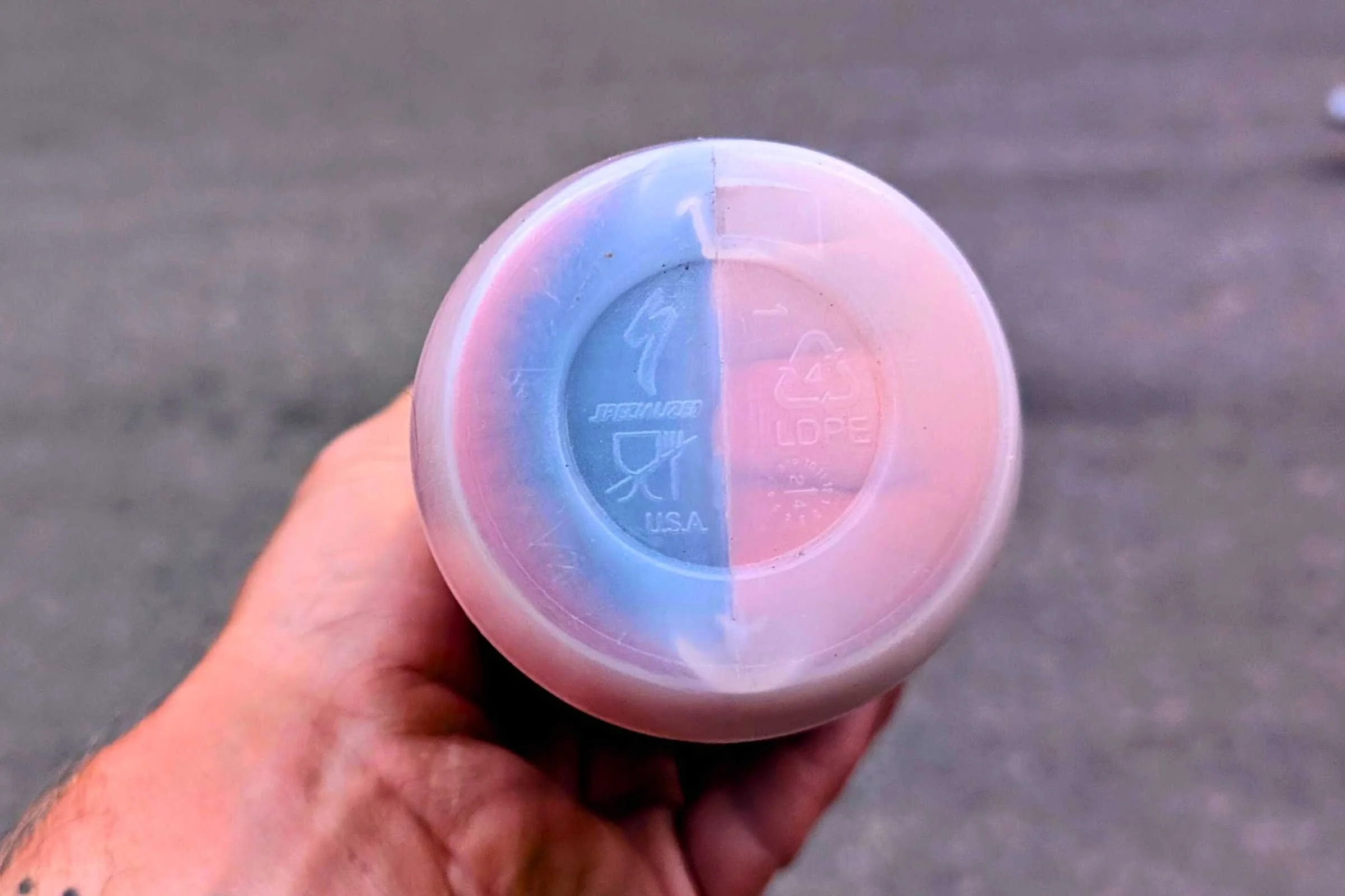 Close-up of the bottom of the REI Co-op Insulated Water Bottle 23 oz