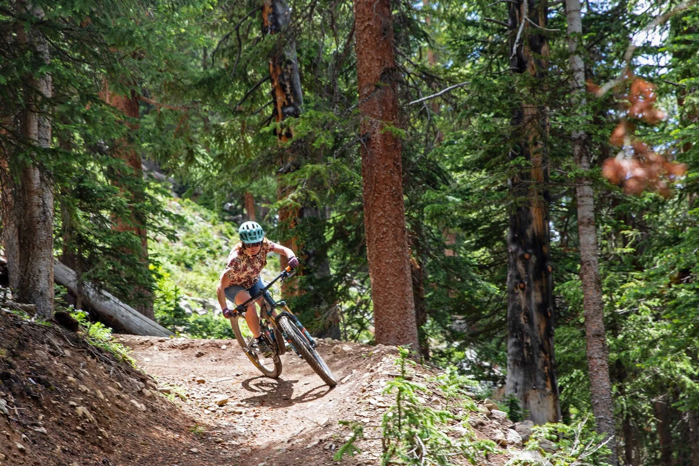 The Flylow Phoenix and Wesley jerseys come in fun mountain inspired party shirt prints. Photo by Tom Callaghan.