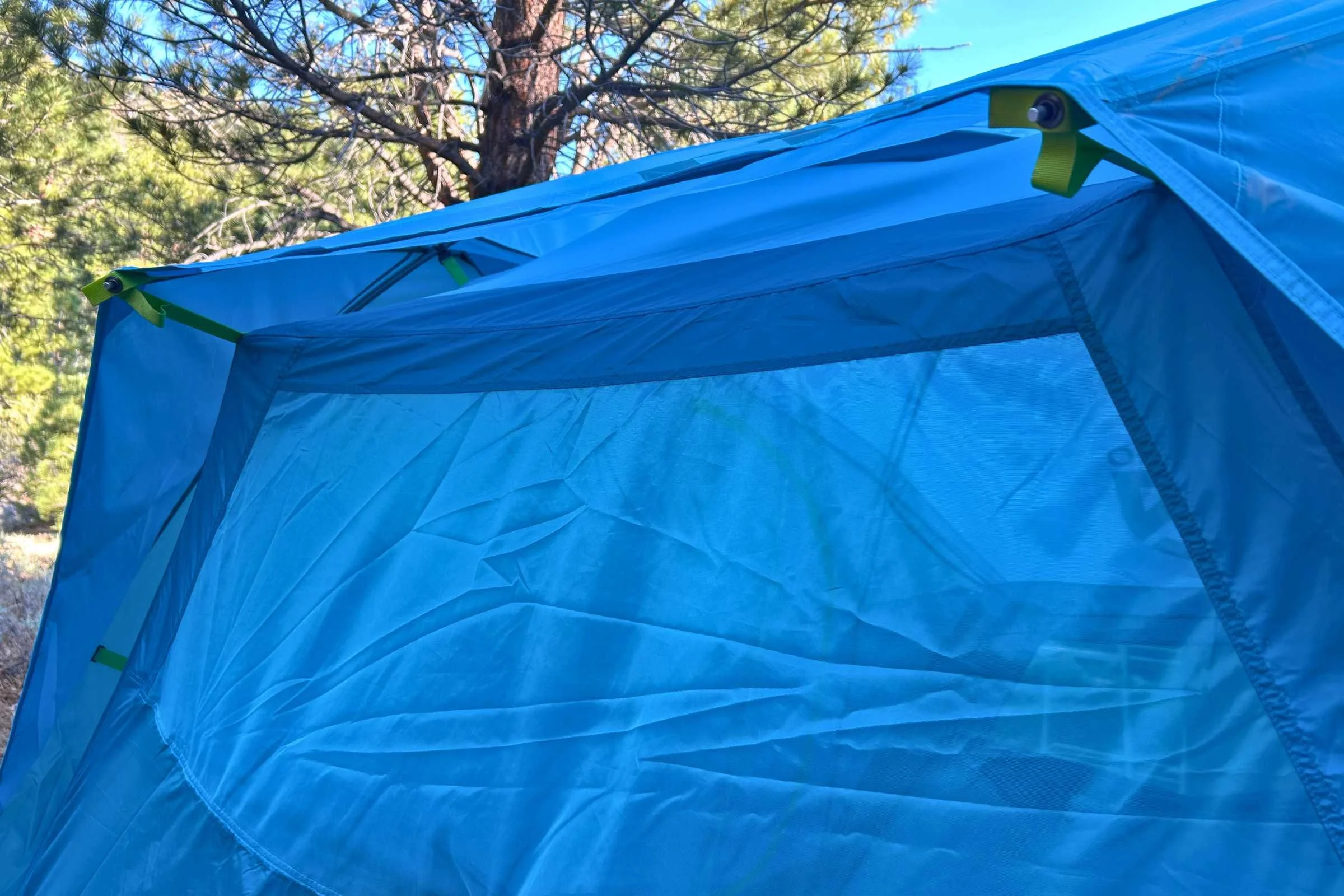 Rainfly awning on the NEMO Aurora Highrise camping tent