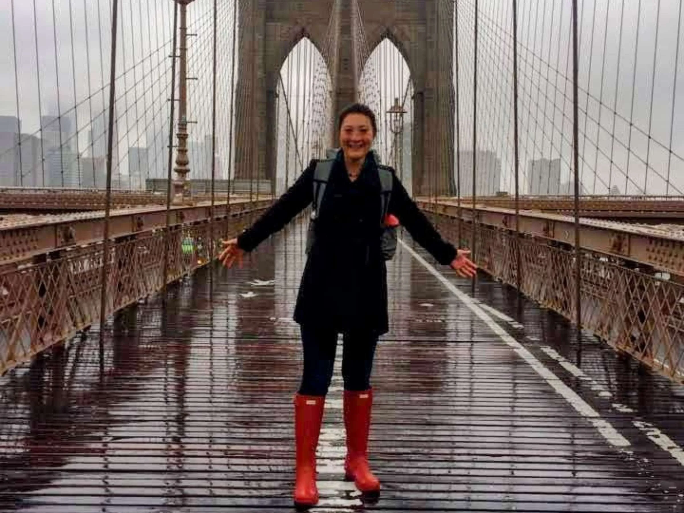 We Hunter Tall Boots were comfortable to take on 10-mile walks in New York City.