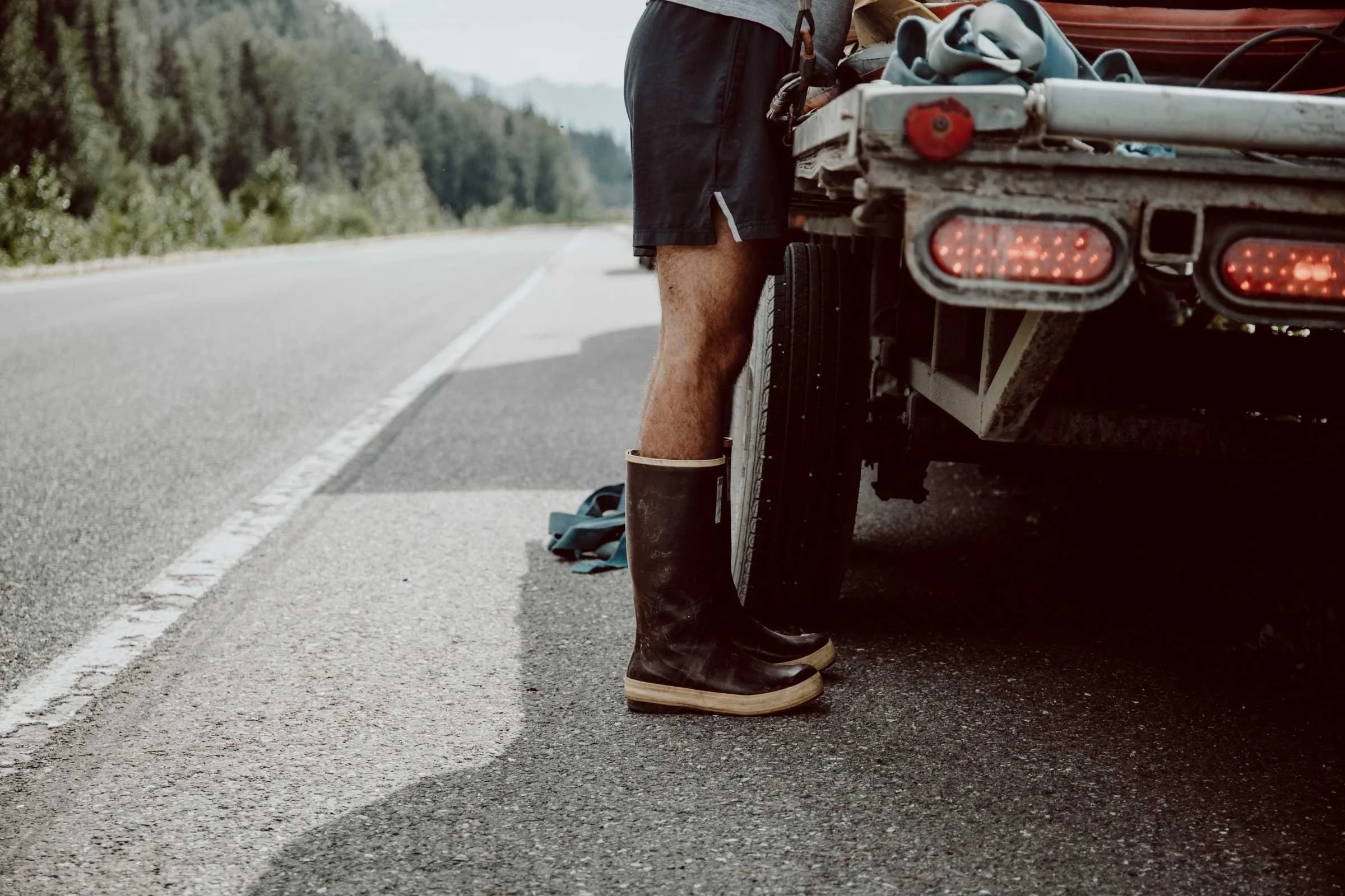 Testingthe XTRATUF Legacy rain boots in Alaska. Courtesy of Sam Ozanich