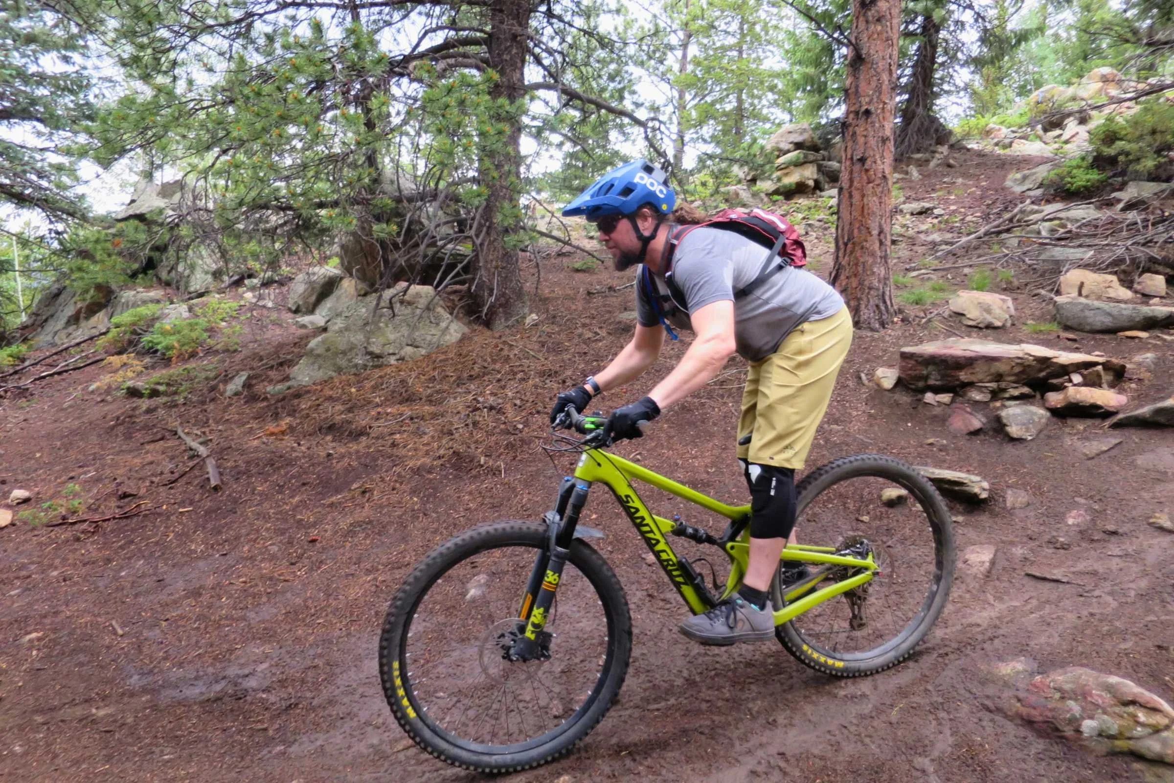 The author testing the CamelBak Chase vest at Maryland Mountain.