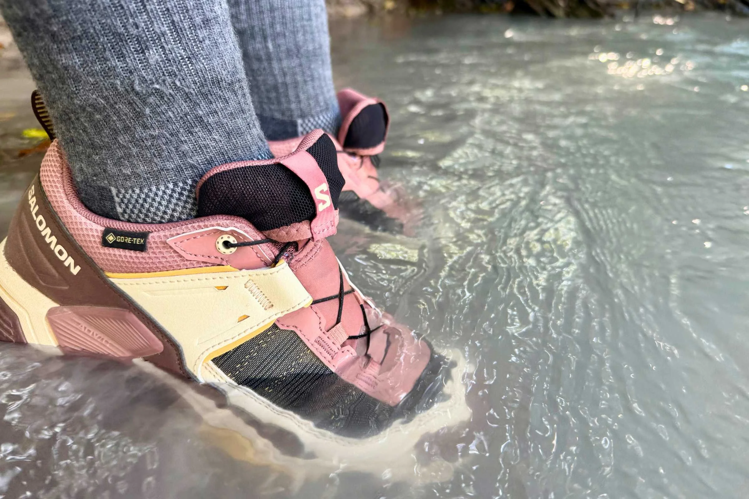 The GORE-TEX waterproofing stood up to our two-minute river test and hiking in the rain. Photo by Steve Redmond