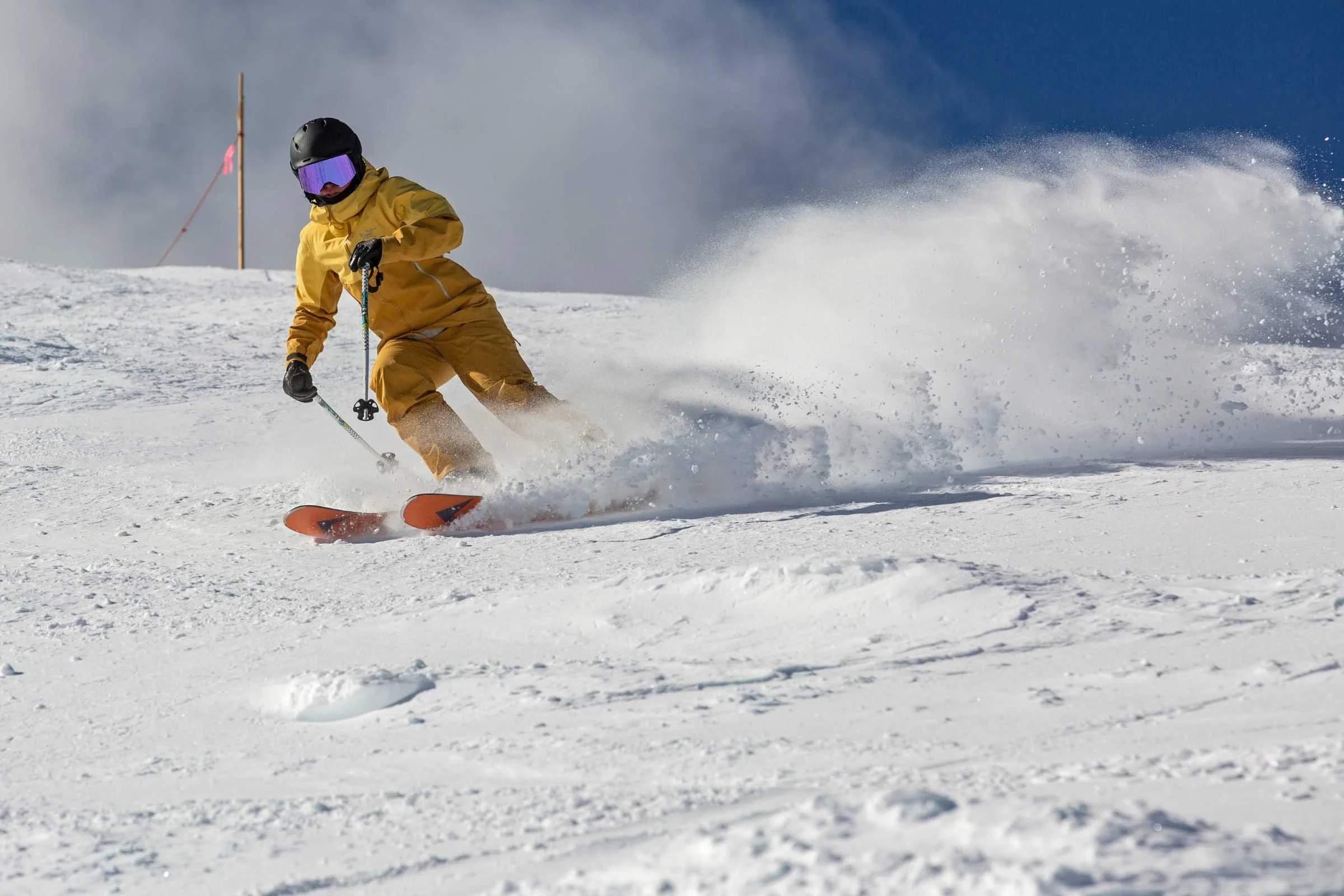   Among our pool of testers were two expert female skiers who had a whole lot of fun taking different skis out and putting them through the paces .  Photo by Tom Callaghan.  