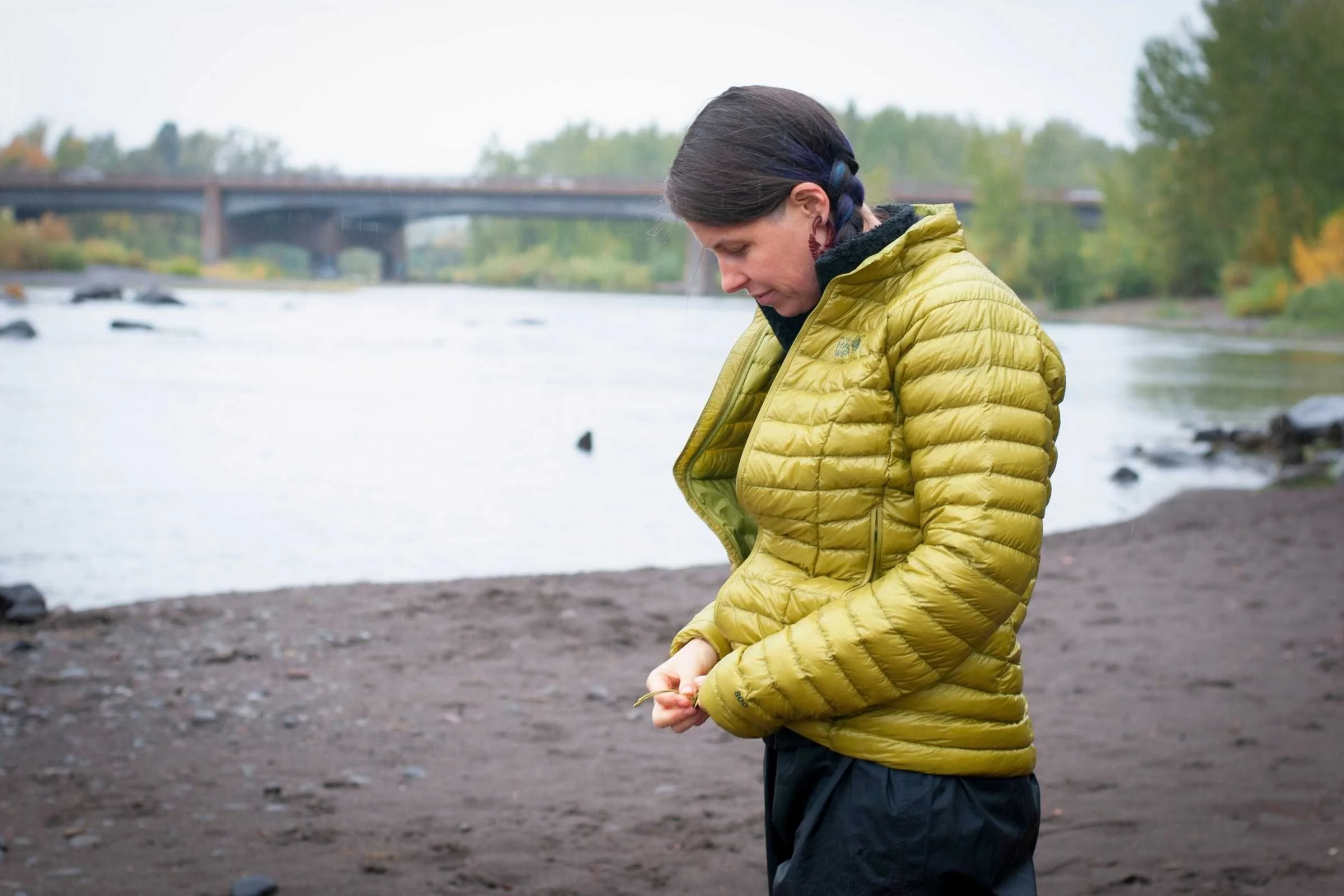   The author wearing the Ghost Whisperer/2 down jacket, an ultralight favorite.   Photo by Emily Haas.  