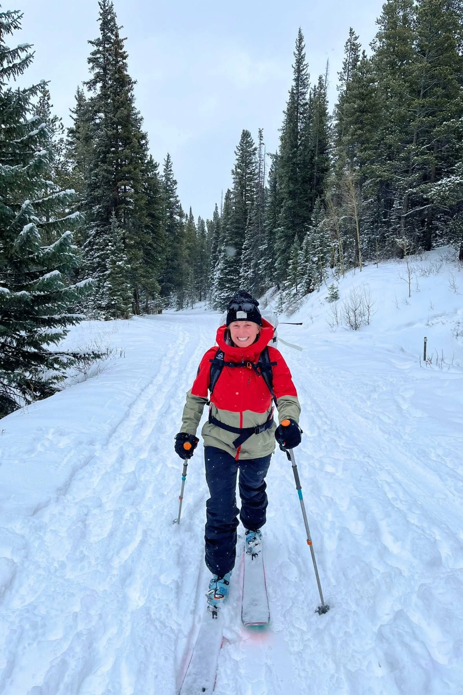   Although its an ultralight ski pack, the HMG Prism pack handles weight in the pack well.   Photo courtesy Stasia Stockwell.  