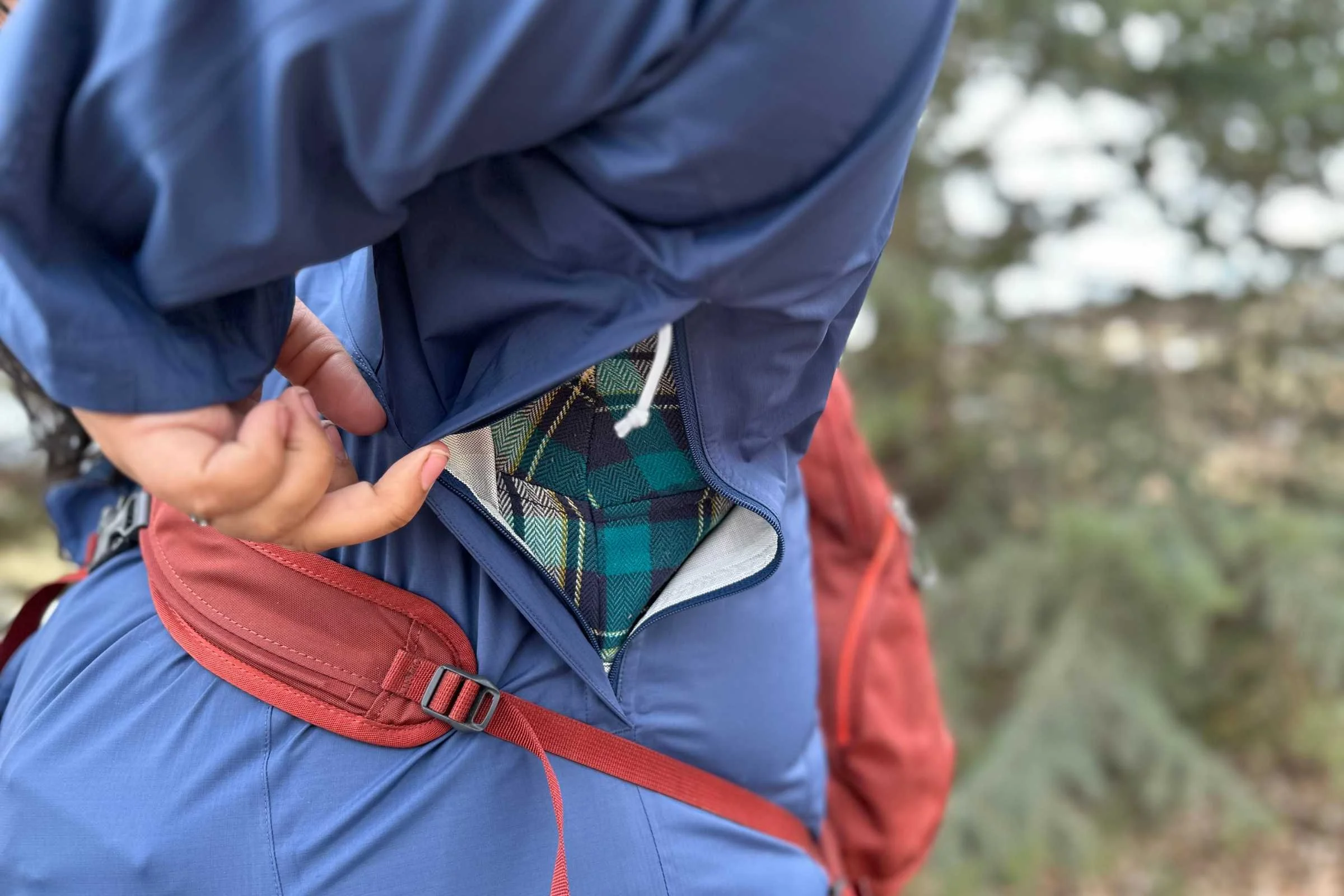   Close-up on the pit zips for venting on the REI Rainier jacket.  