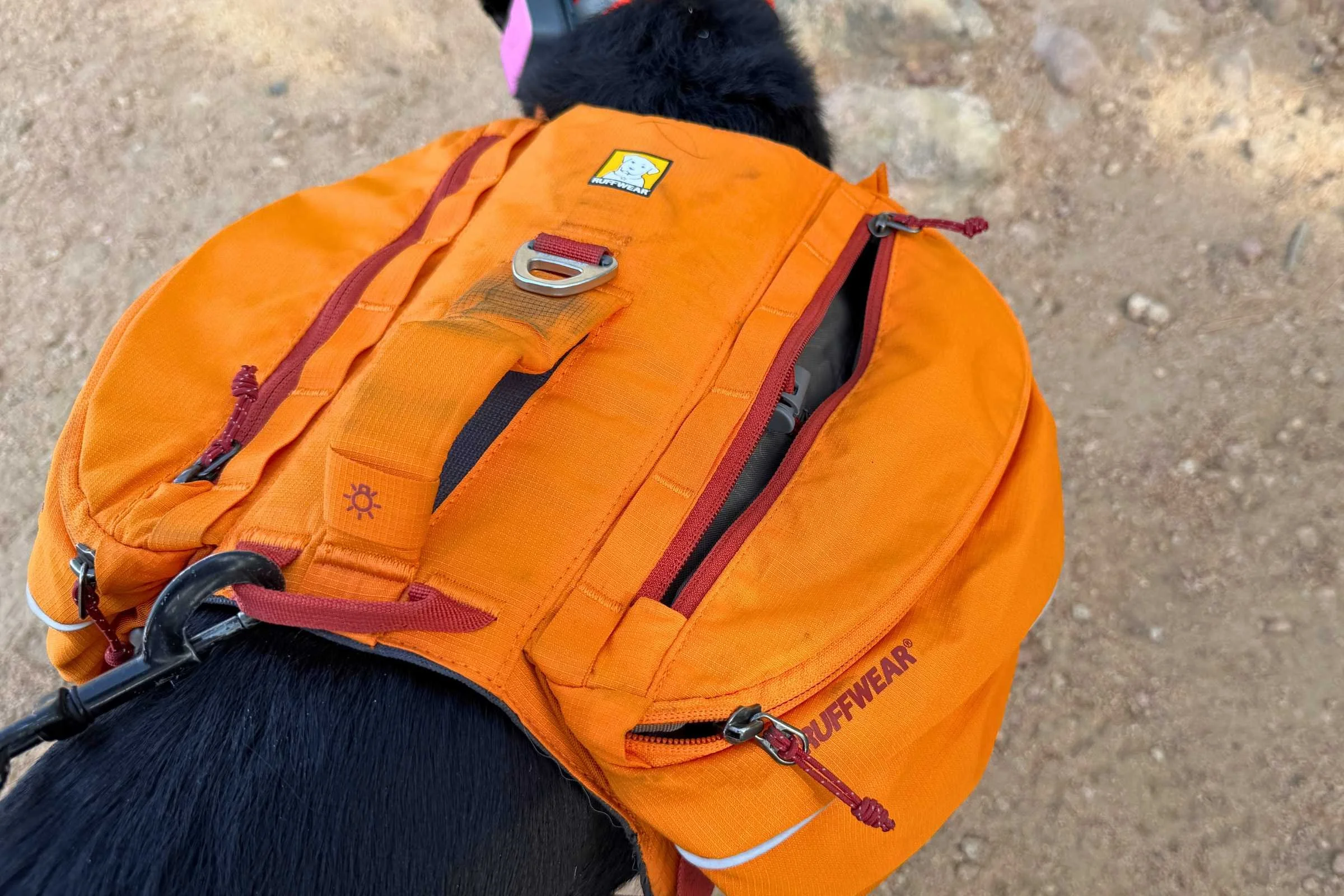   Top view of the Ruffwear Approach Dog Backpack  