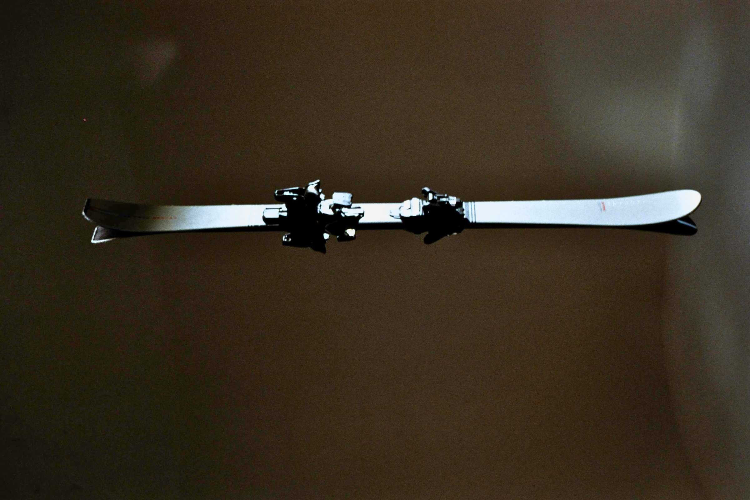   Good skis for beginners, like the Season Primer shown here, often have plenty of rocker in the tips and tails to help with maneuverability.   Photo by Jacob Callaghan.  