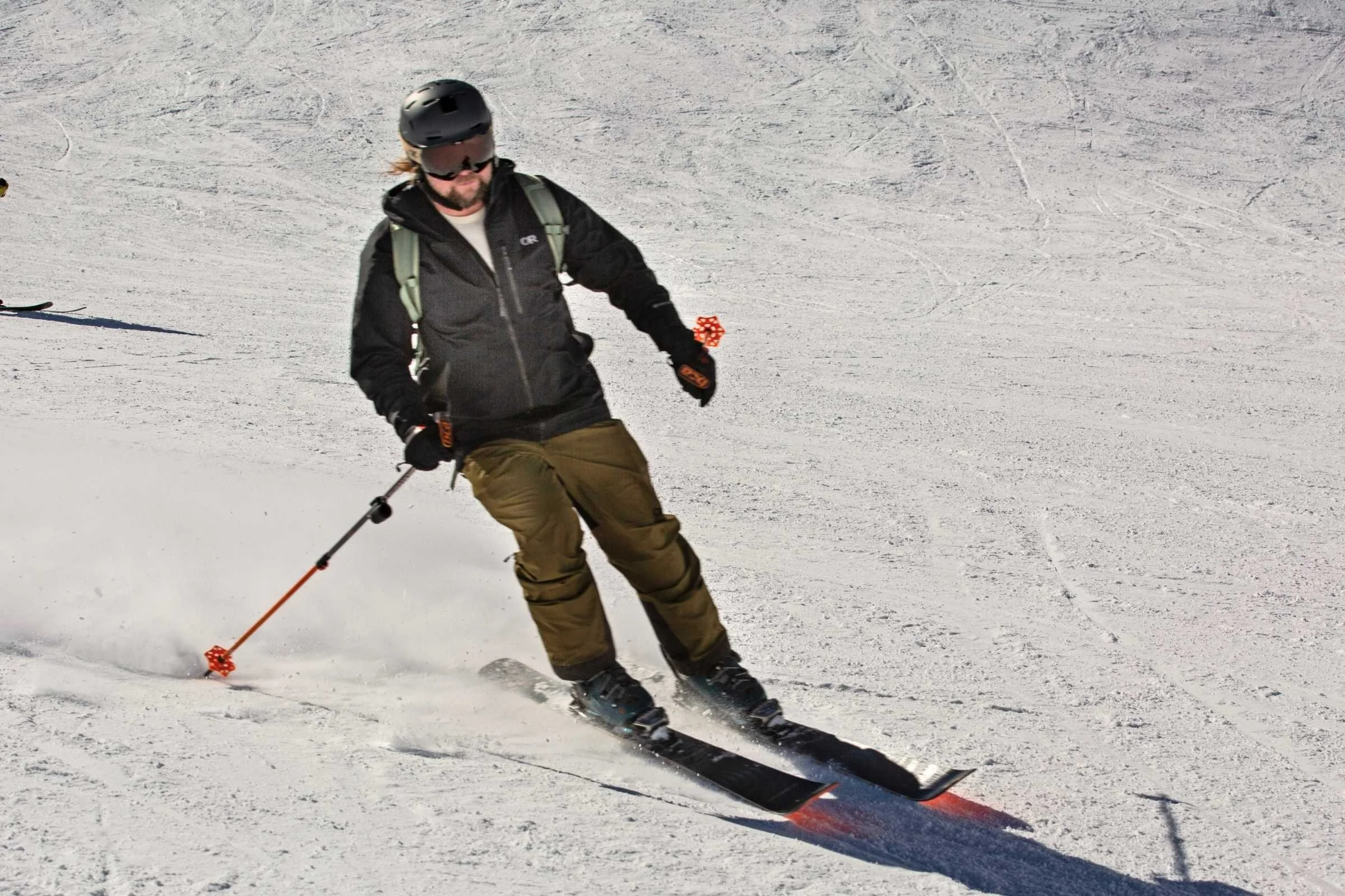   The Salomon QST 94 is a great all-mountain ski for beginner and intermediate skiers to progress on.   Photo by Tom Callaghan.  