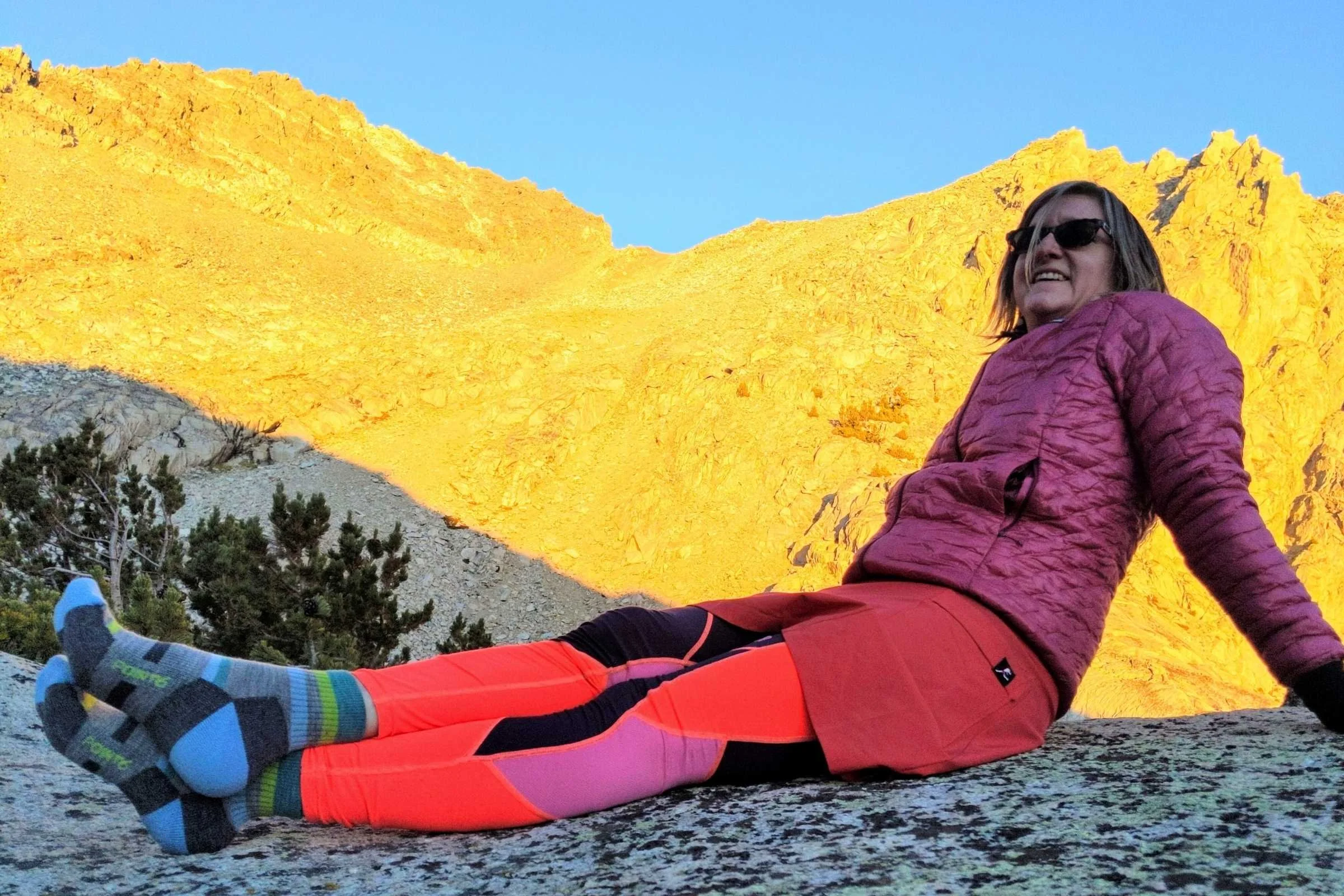   The Patagonia Micro Puff is a lightweight jacket that is warm even in the Sierra in October.   Photo by Liz Thomas.  