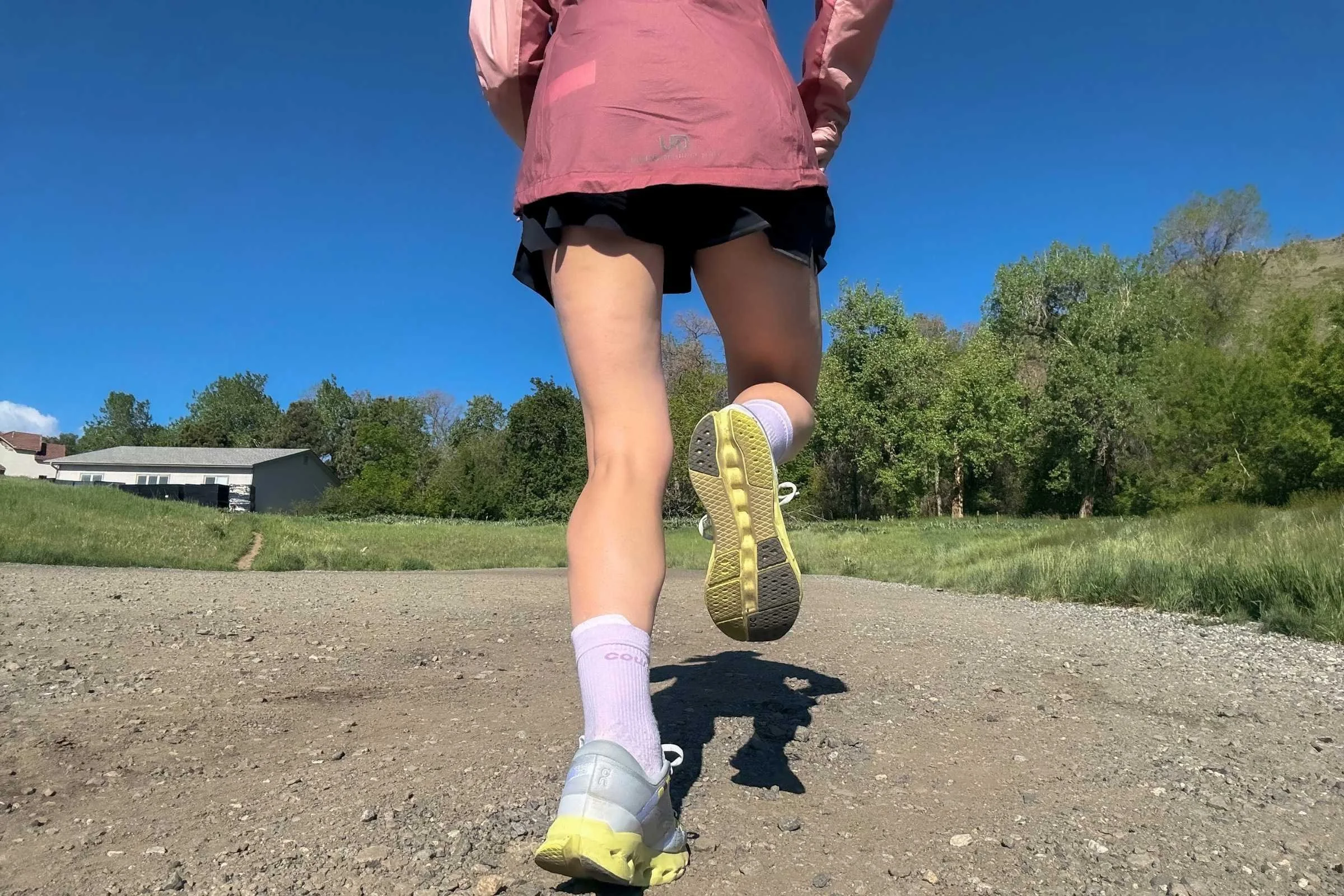   The Ultimate Direction Ultra Jacket has a drop hem for extra protection.   Photo by Becca Downs  