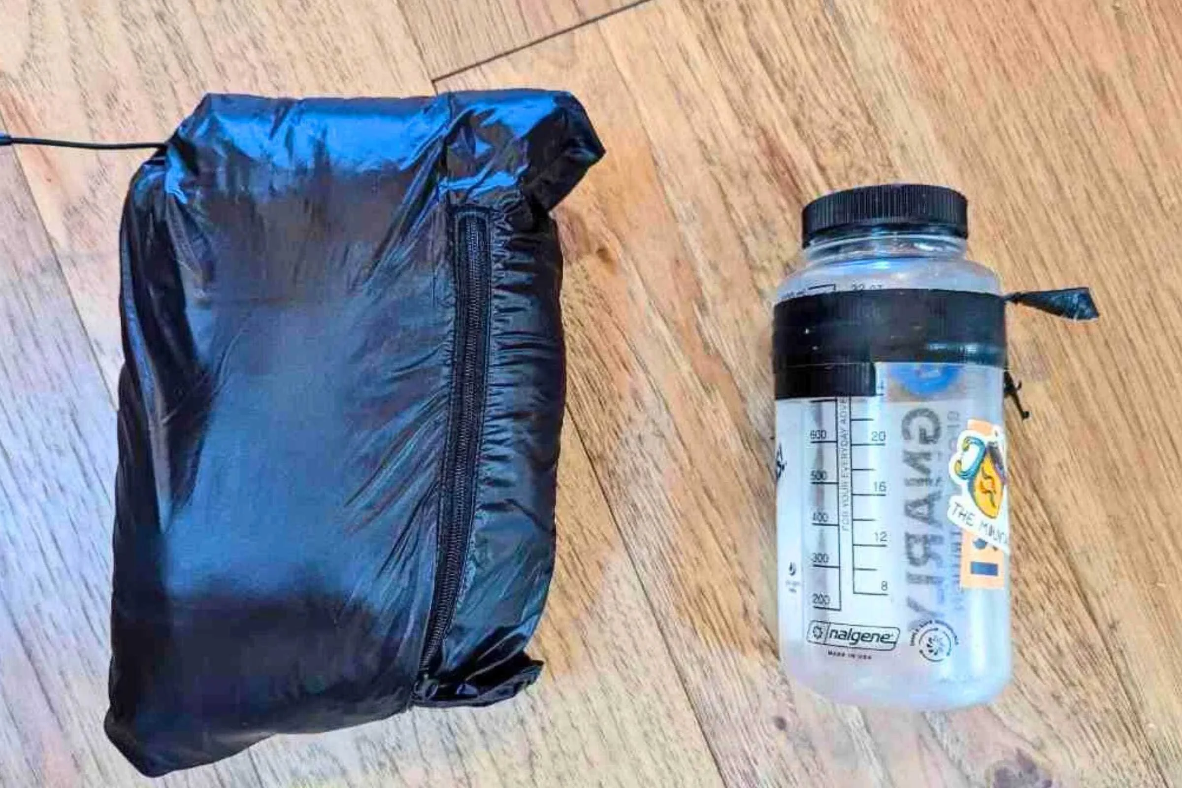   The NovaPro vest packs down into its pockets and is smaller than a Nalgene bottle.  