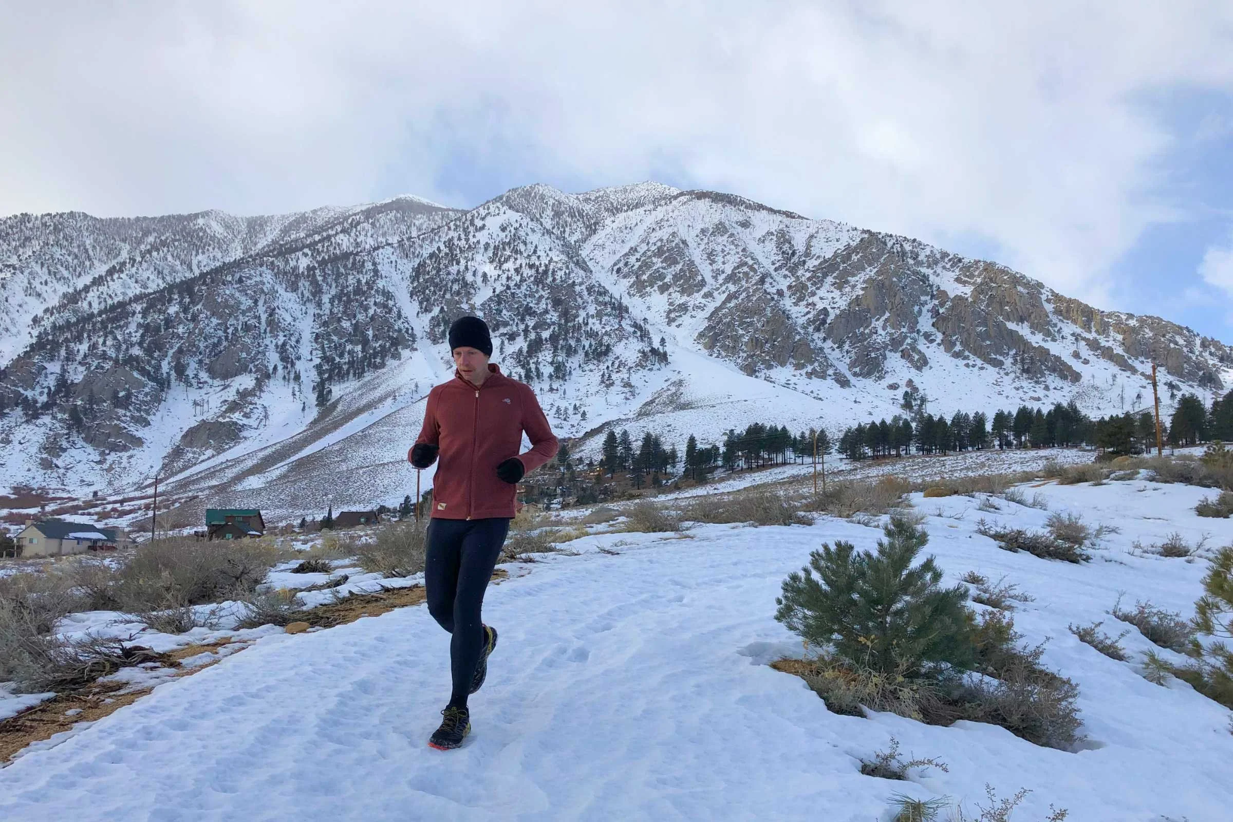   Winner of best fleece running jacket, the Tracksmith Franklin Fleece in its happy place—cold, windless, moody days.   Photo by Sasha Hashemipour  