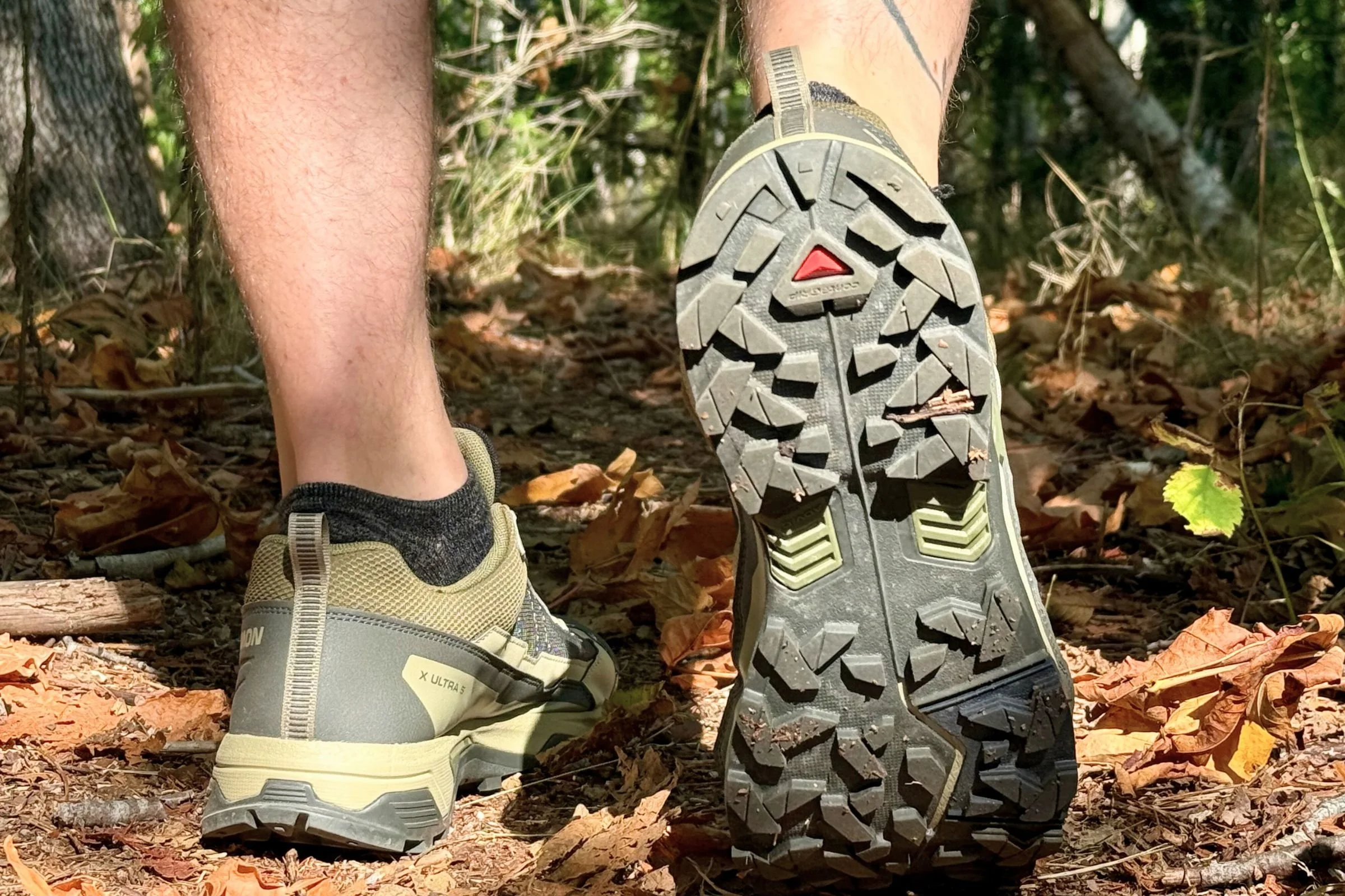   After around 50 miles, the outsoles have barely begun to wear down.   Photo by Ebony Roberts  