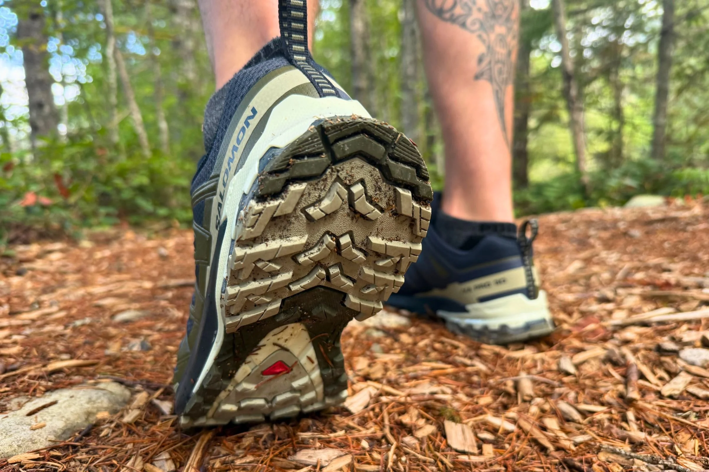   The All-Terrain Contagrip outsole with medium lugs keeps things steady on dirt and gravel.   Photo by Ebony Roberts  