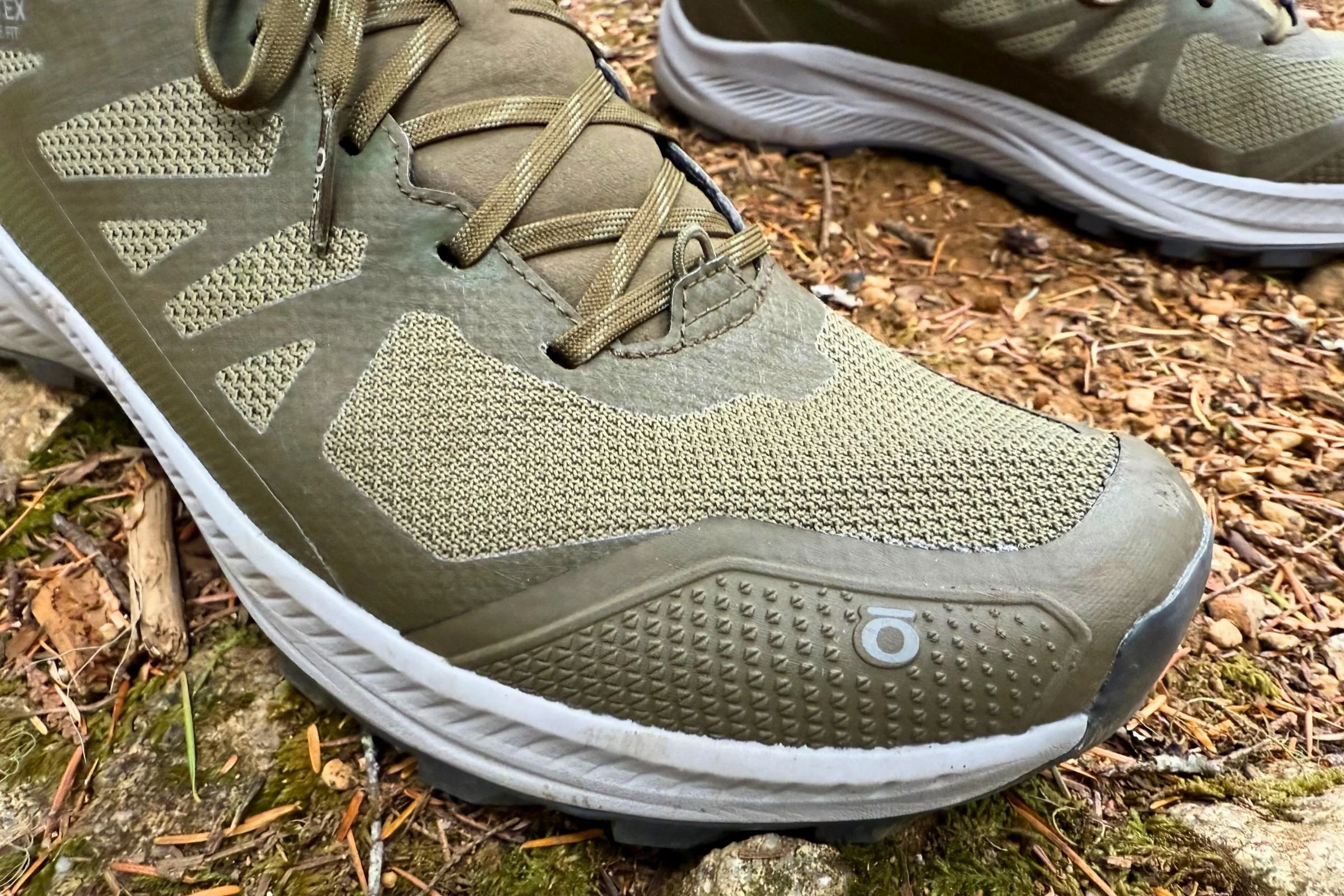   Reinforced toe cap protects against stubs and kicks.   Photo by Ebony Roberts  