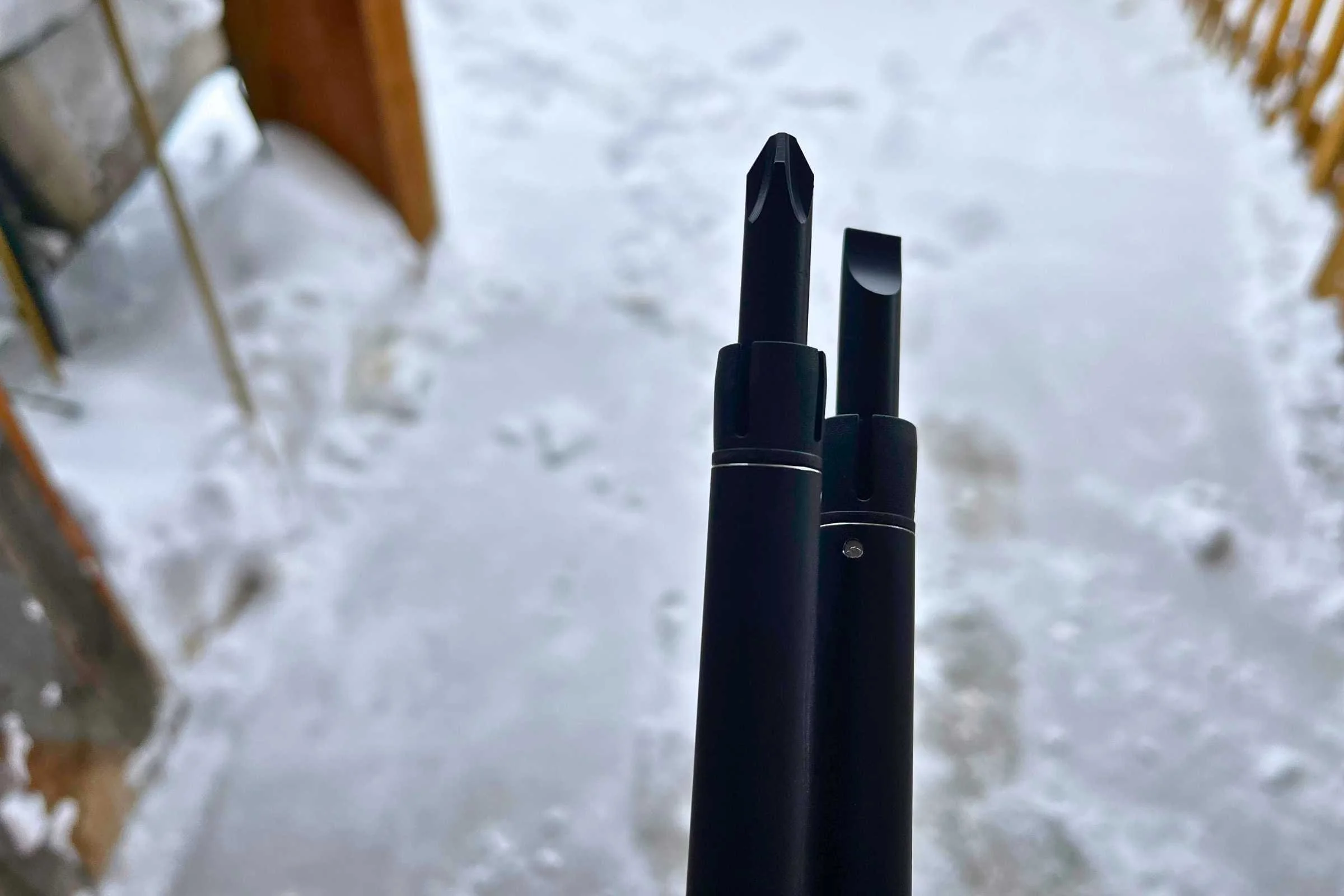   The Backland poles have screwdrivers built into the top section of the telescoping poles.   By Stasia Stockwell  