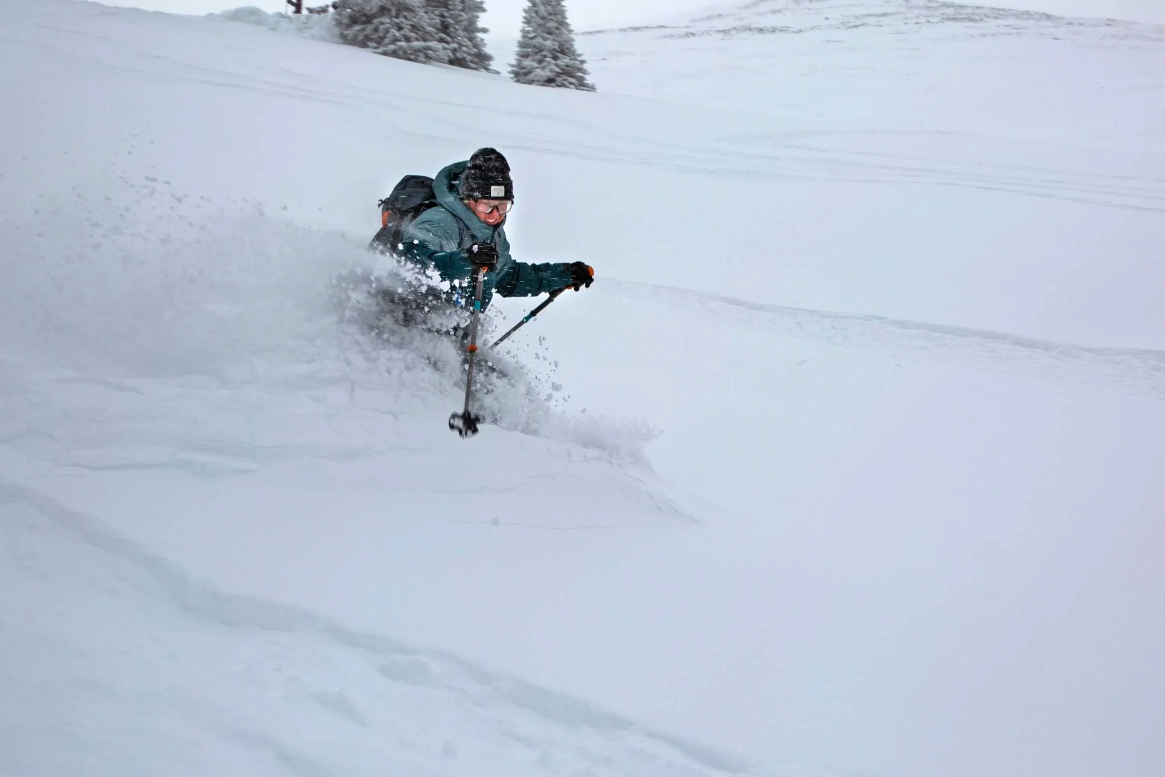   The author ski touring in the Arcteryx Rush near Breckenridge.&nbsp;  Photo by Tom Callaghan.  