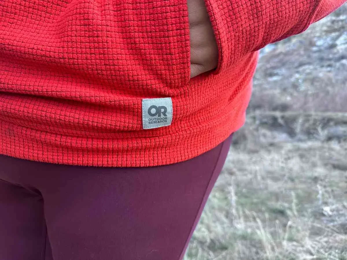   The Trail Mix Cowl pullover has comfortable kangaroo pockets.  