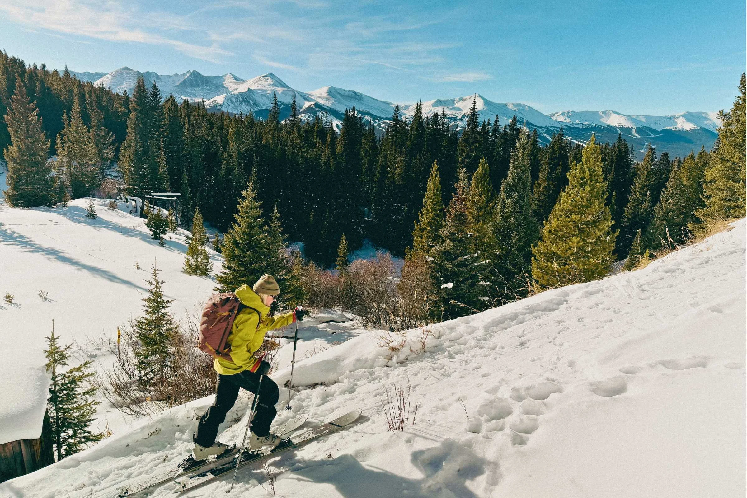   Our women’s tester touring in the Cloudchaser near her home in Breckenridge.   Photo credit: Jacob Callaghan  