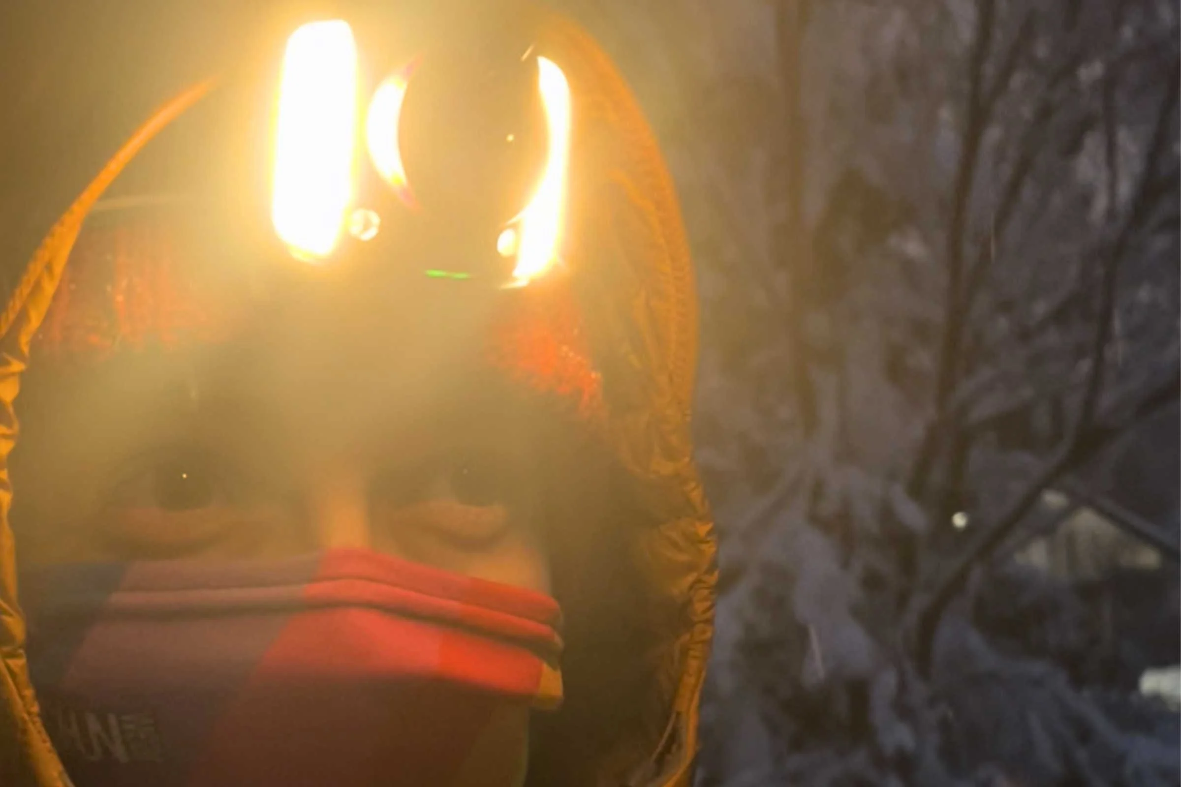  the coast fl97r voice-activated headlamp tested outside 