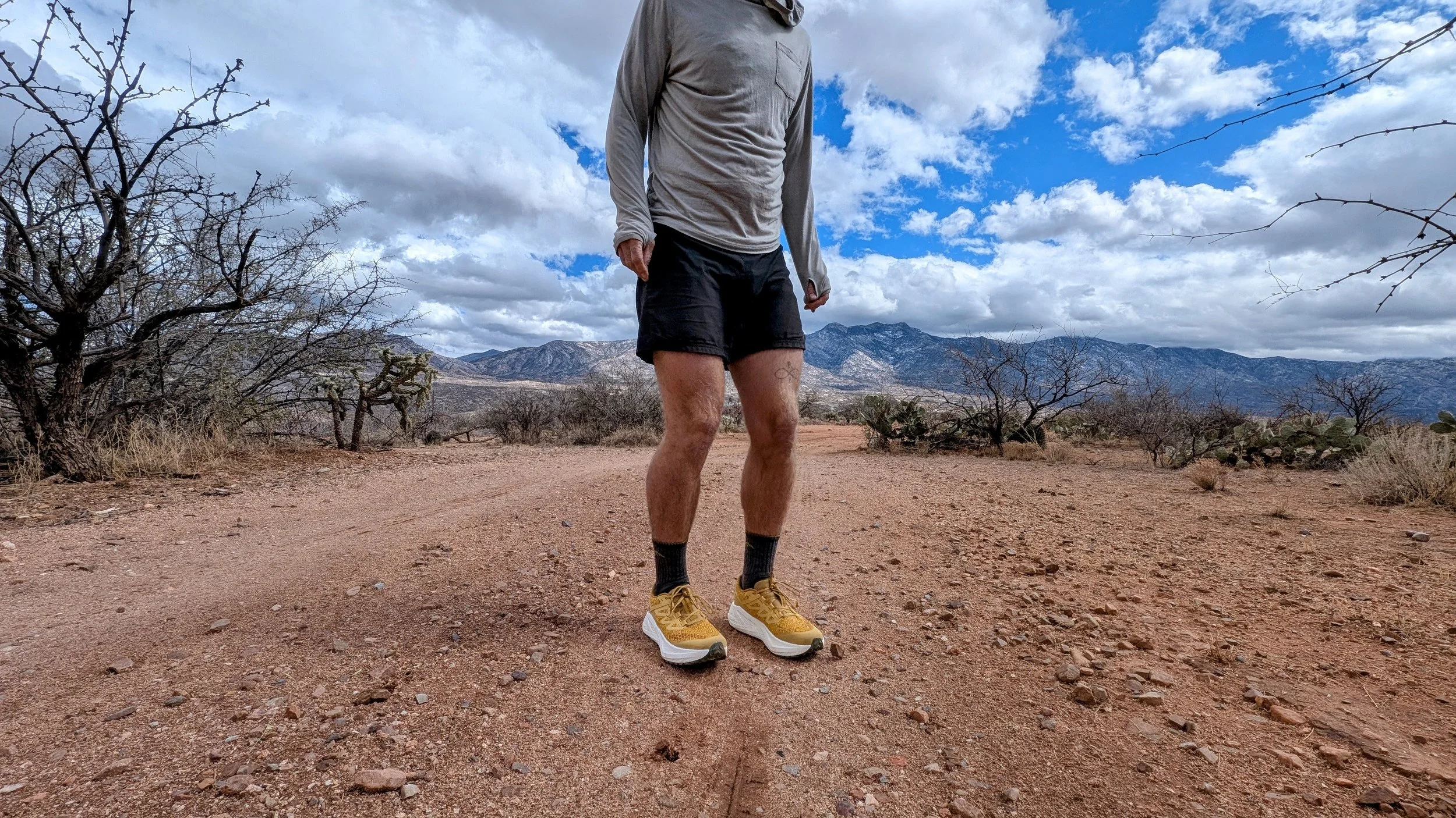   Running on dirt roads in Arizona with the Aero Glide GRVL.  