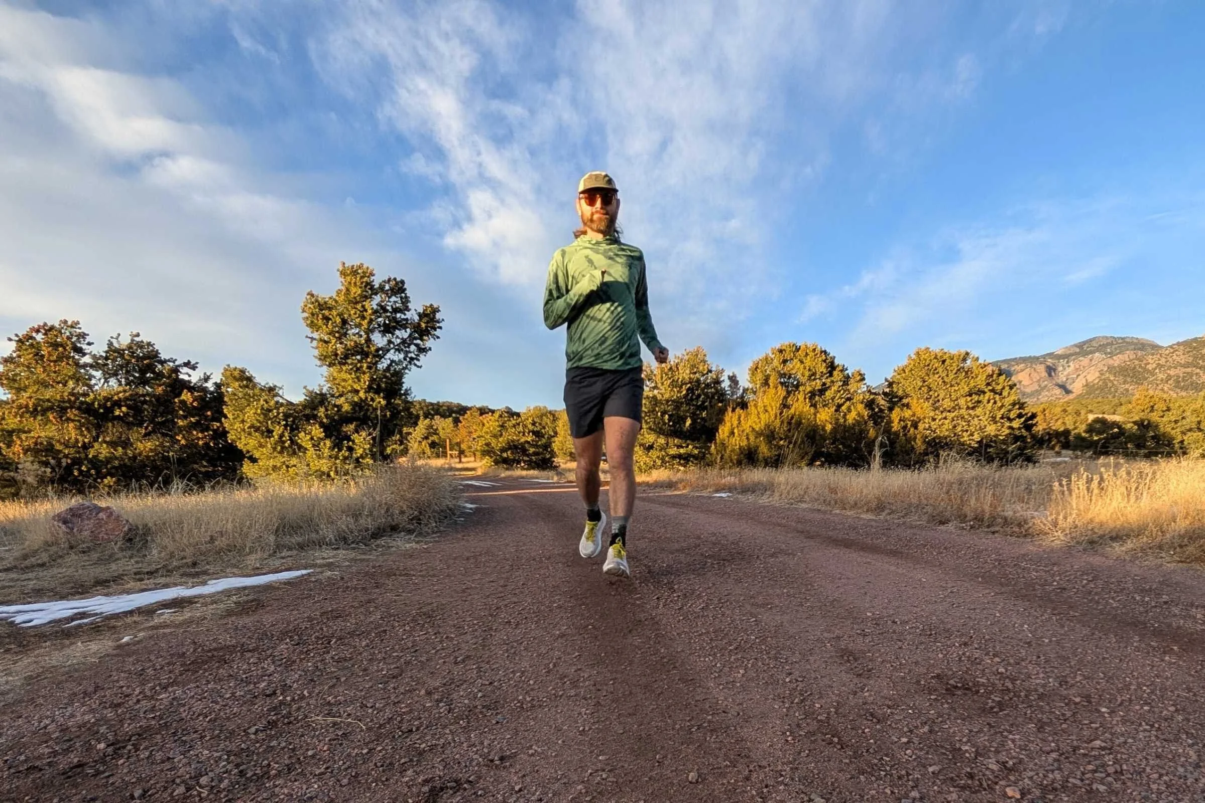   Wearing the HOKA Rincon 4 on a run in Colorado.  