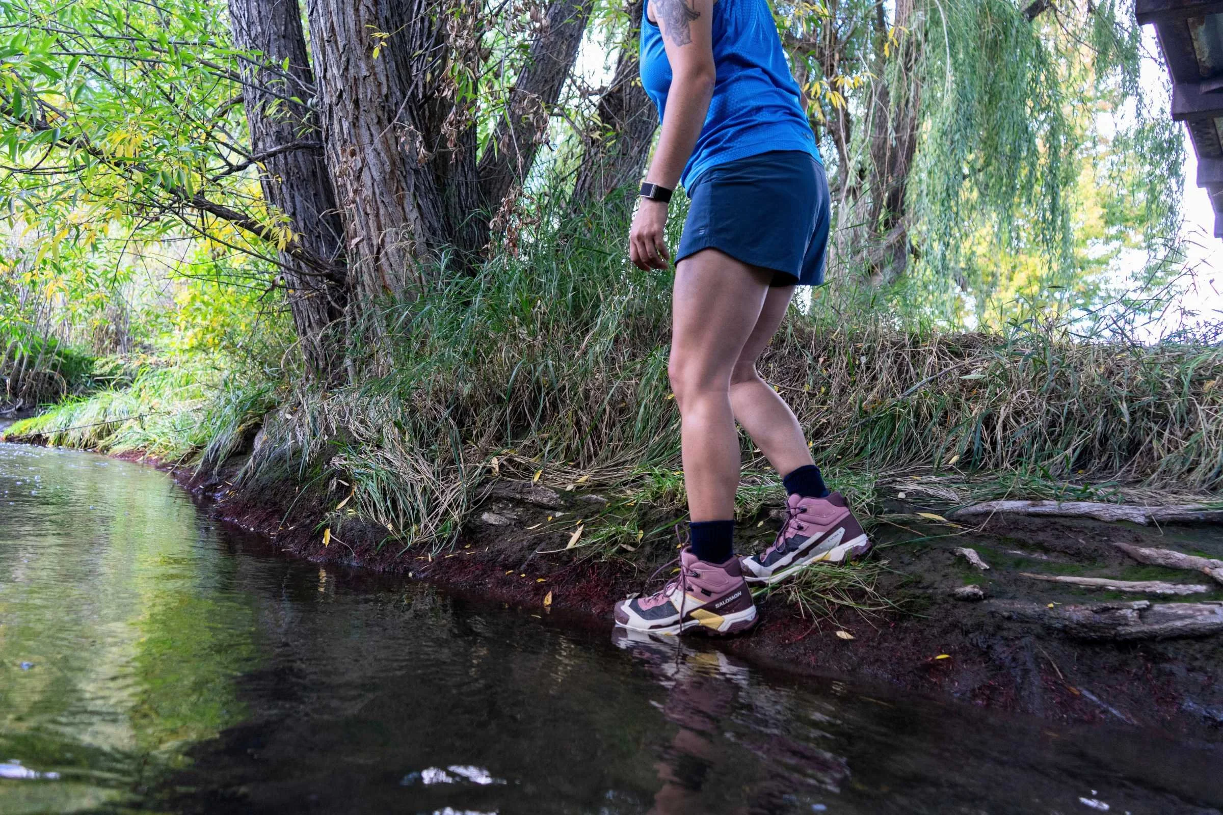   Testing the waterproofness of the Salomon X Ultra 5 GTX boots  