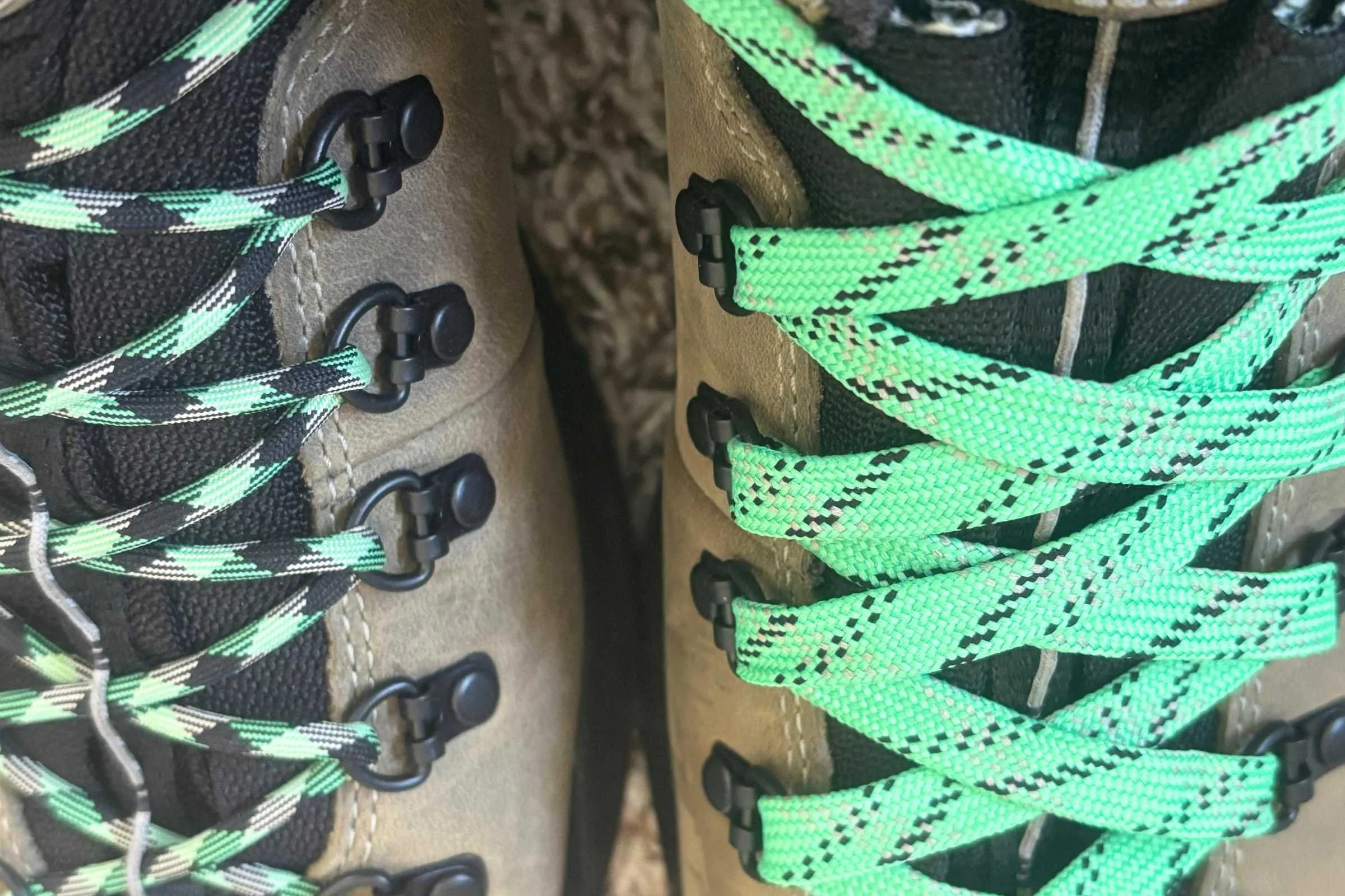   Different lace styles on the Danner Mountain 600 EVO boot  