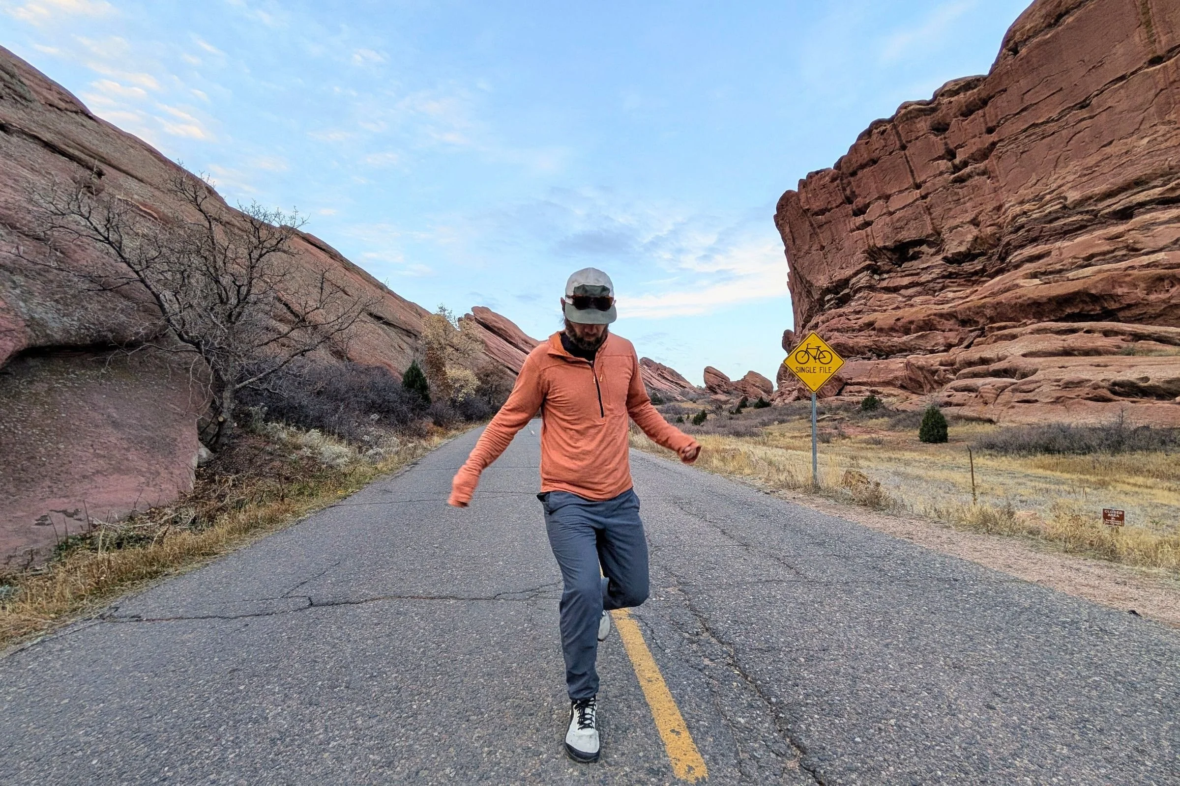   Road running in the Notace Yama T1  