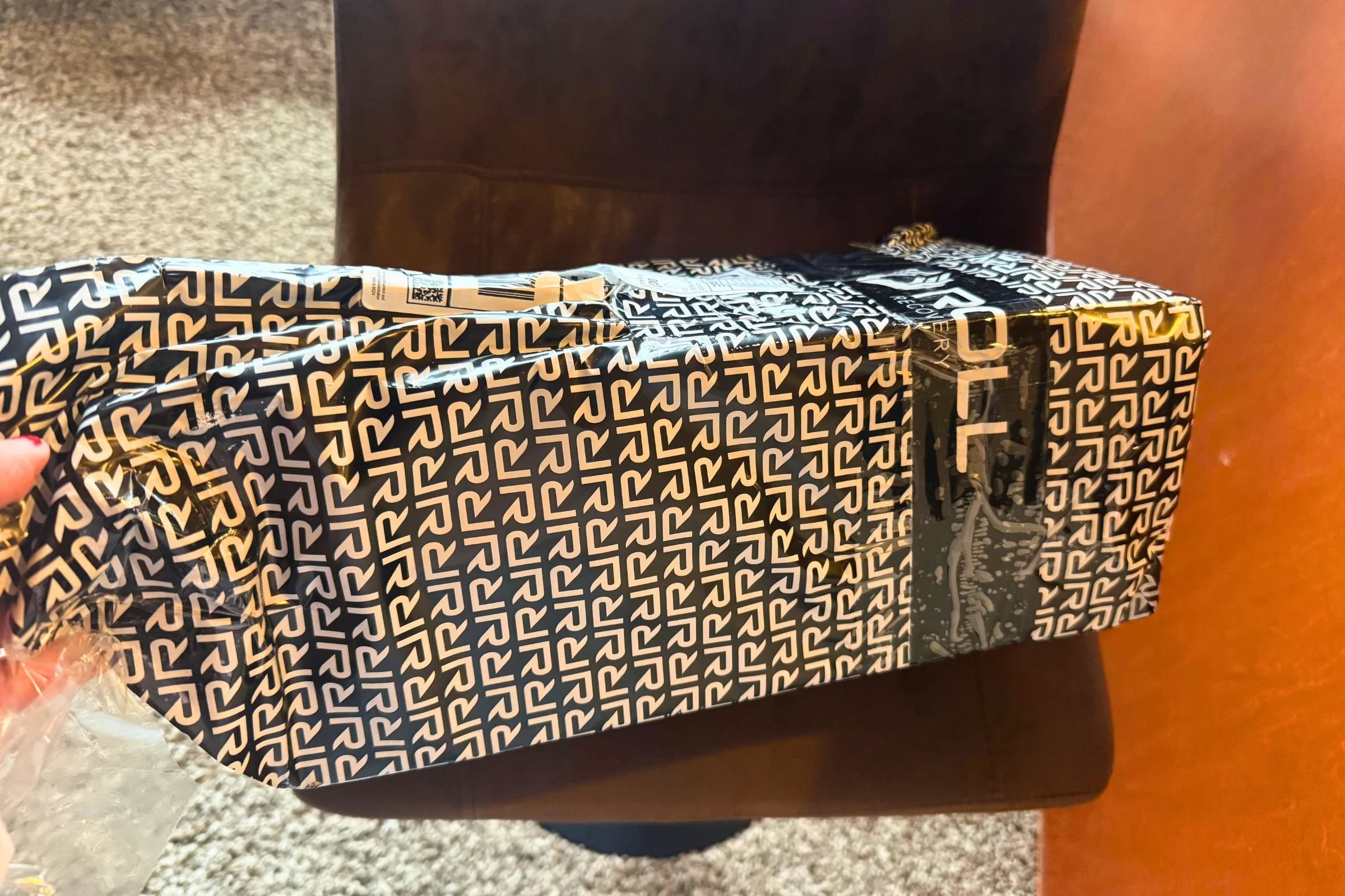   Plastic packaging on the Roll REcovery Superplush  Solace Slides  