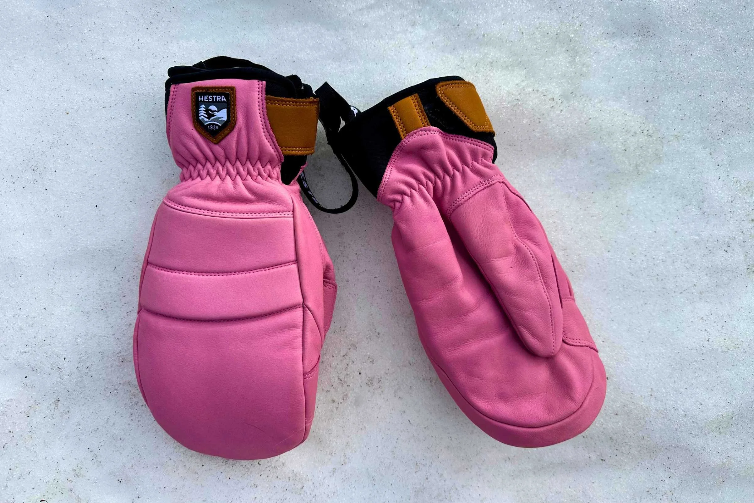   The Hestra Fall Line Mittens are our best overall winner for their soft leather exterior and removable liners.   Photo courtesy Sara Kruglinski.  