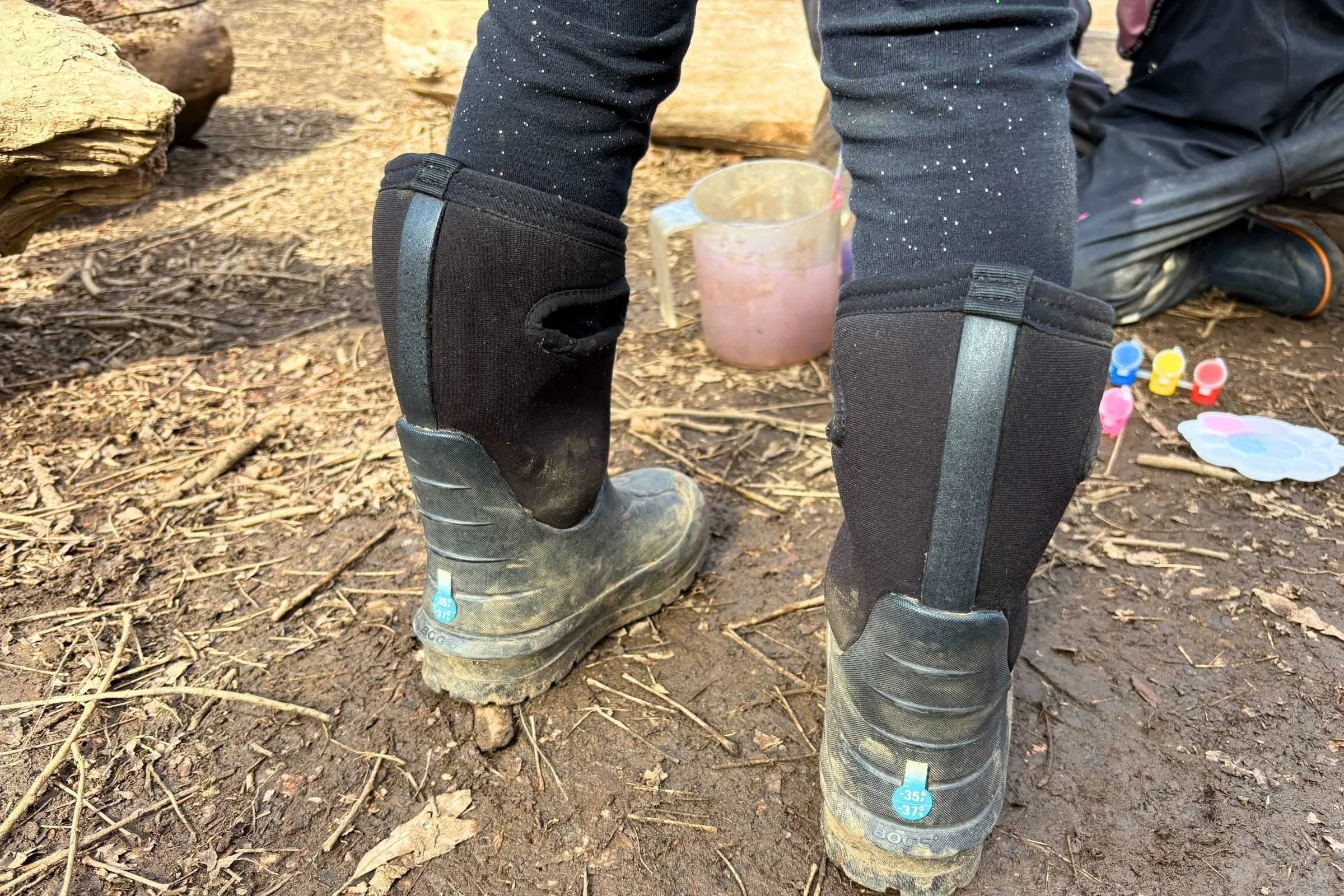   Rear view of Bogs Classic Seamless slip-on boots  