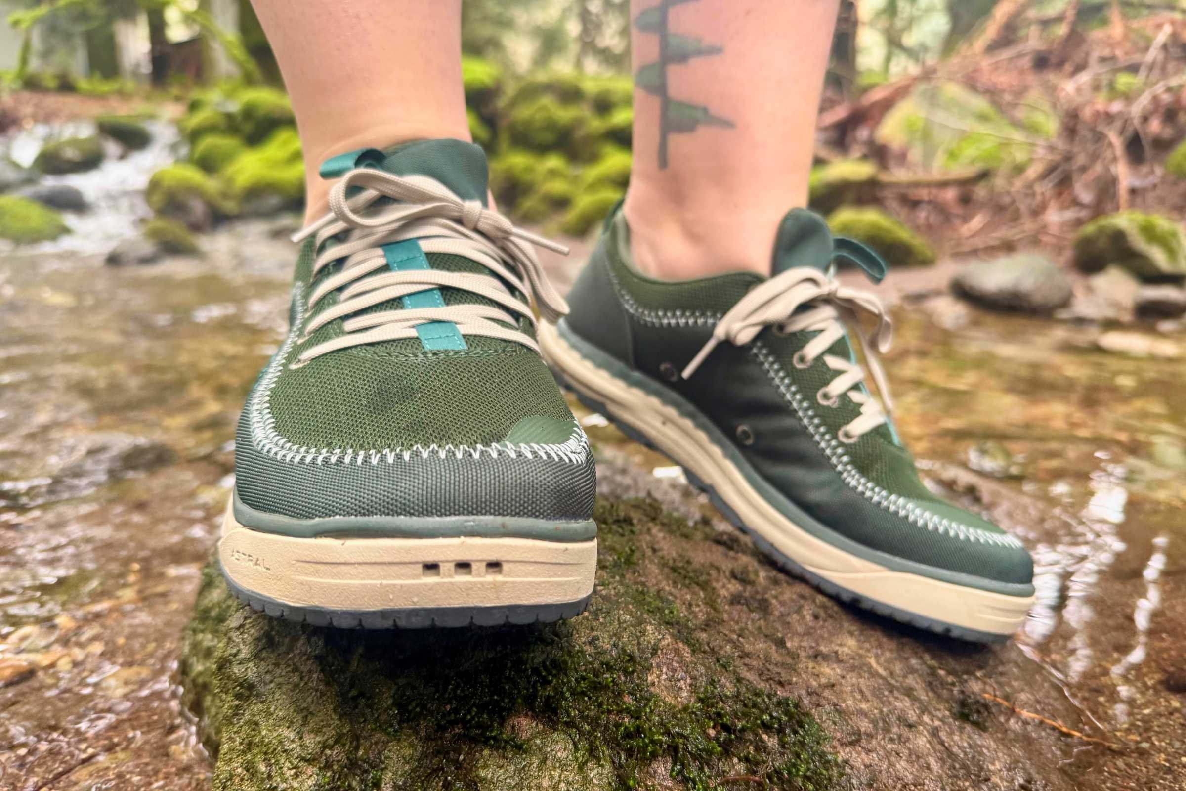   Built-in drainage ports on the Astral Brewer water shoes help shed water.   Photo by Steve Redmond  
