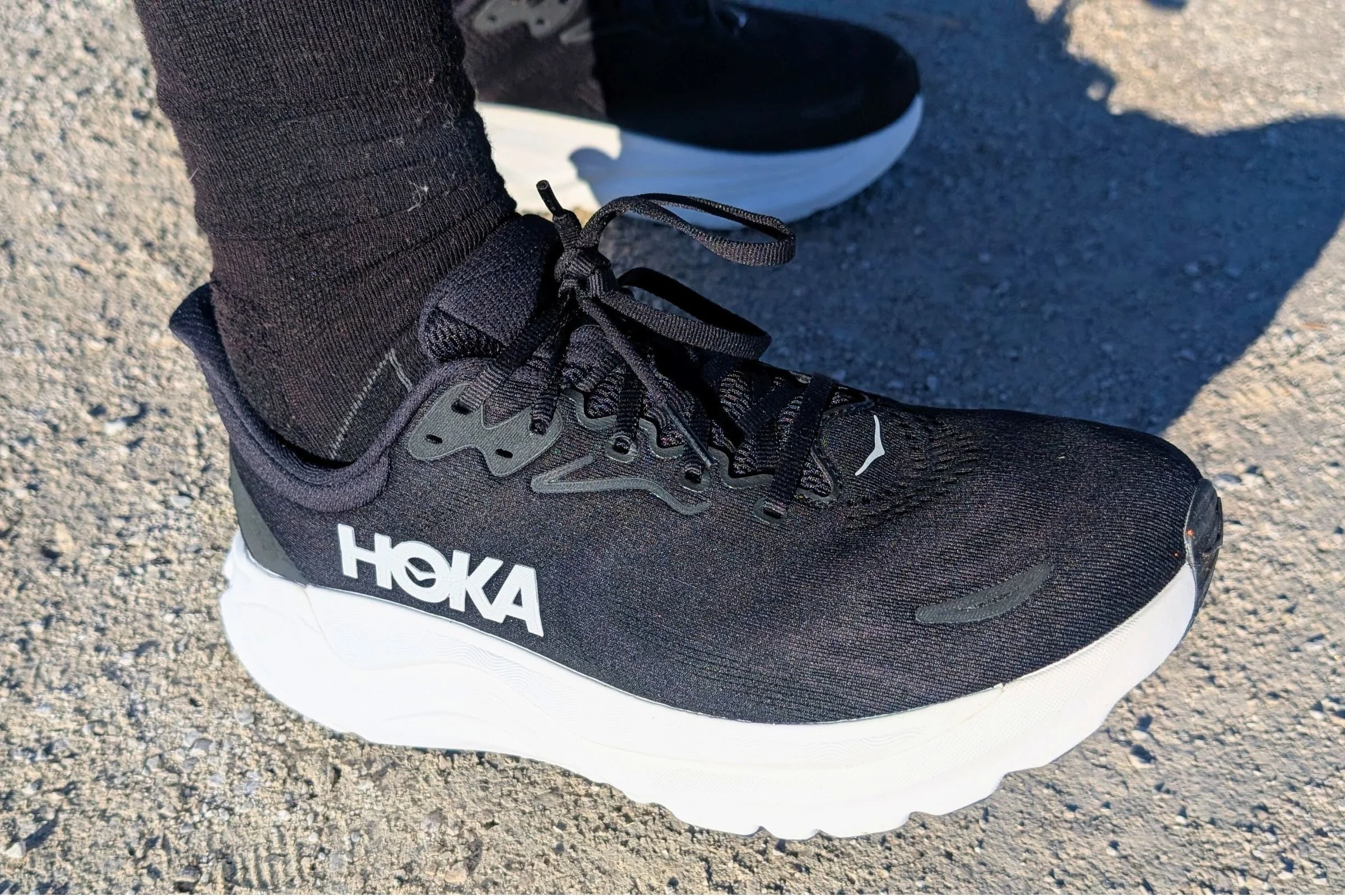   The HOKA Arahi 8 has a comfortable upper that feels like a HOKA road running shoe.  