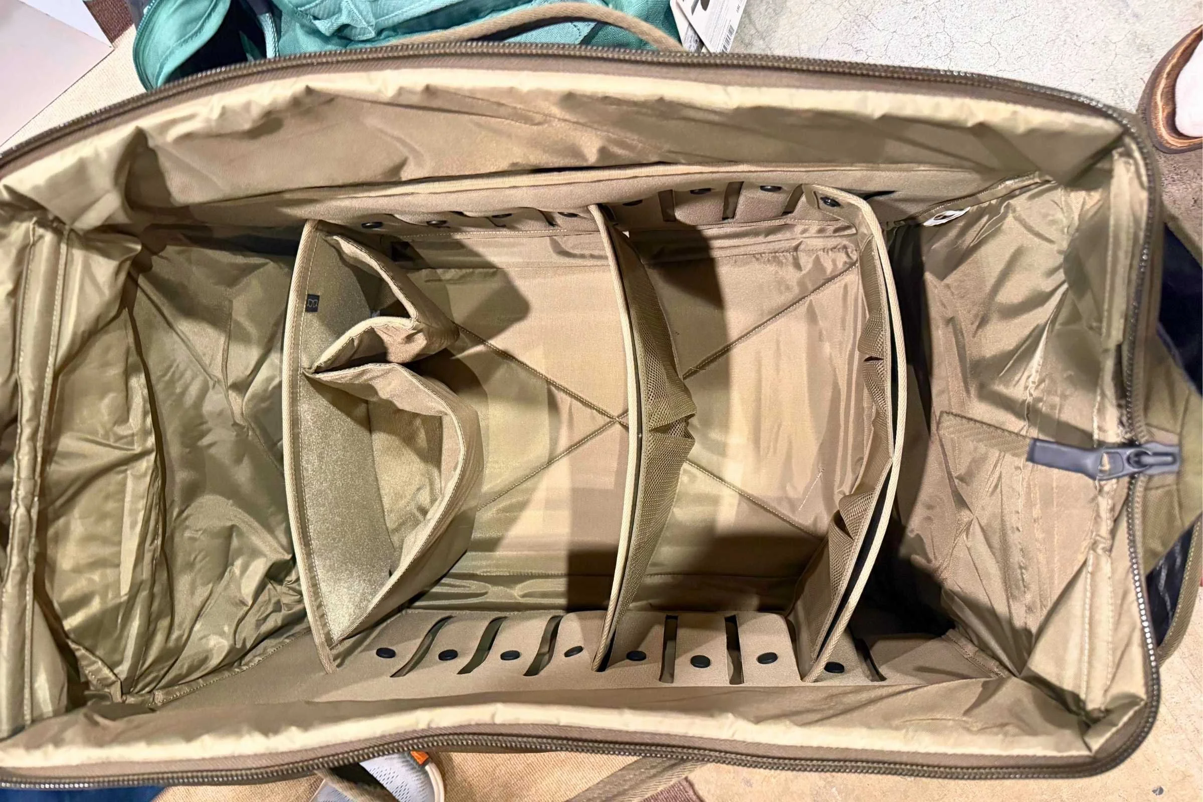   Interior of a THULE gear hauler.  