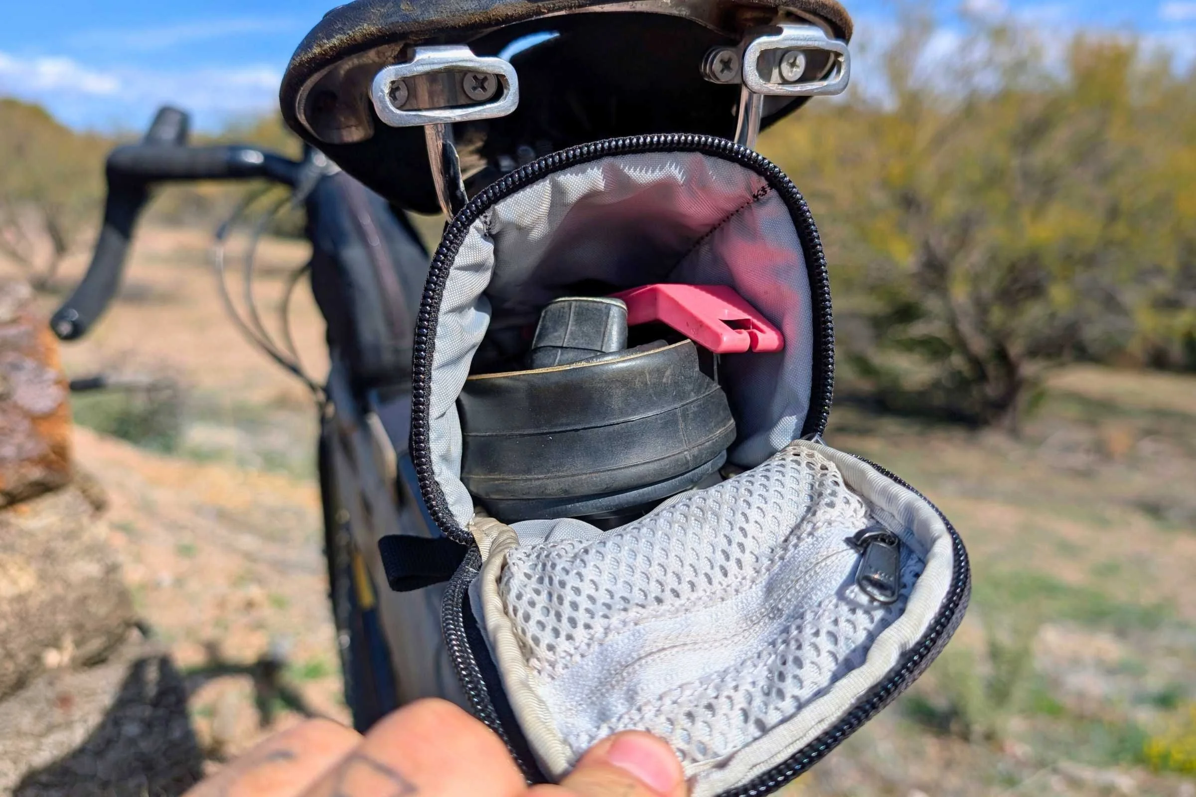   Showing the inside capacity of the REI Co-op Junction Seat Wedge  