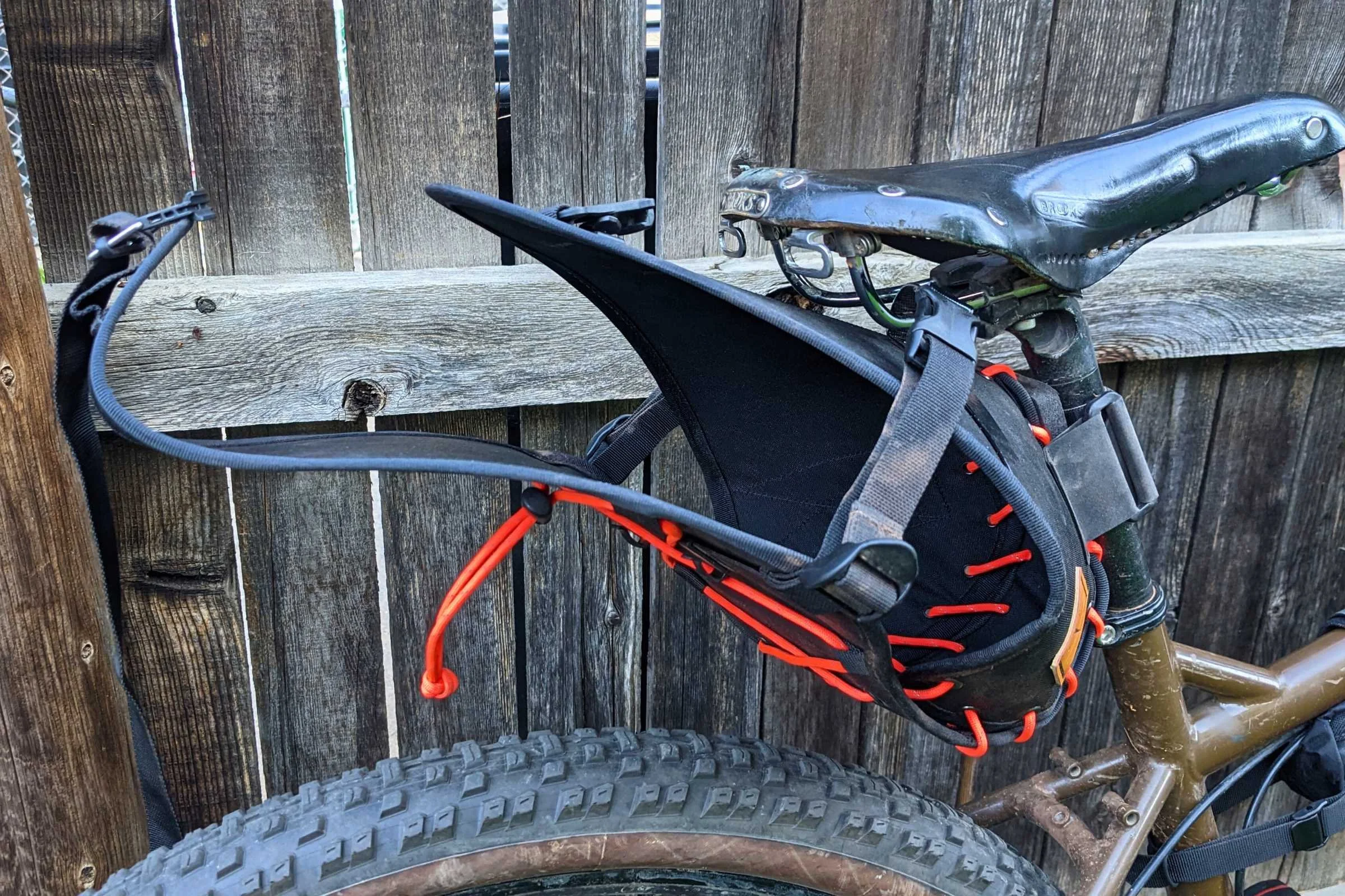   The Restrap saddle bag is a two-part system. Here, just the harness is shown  