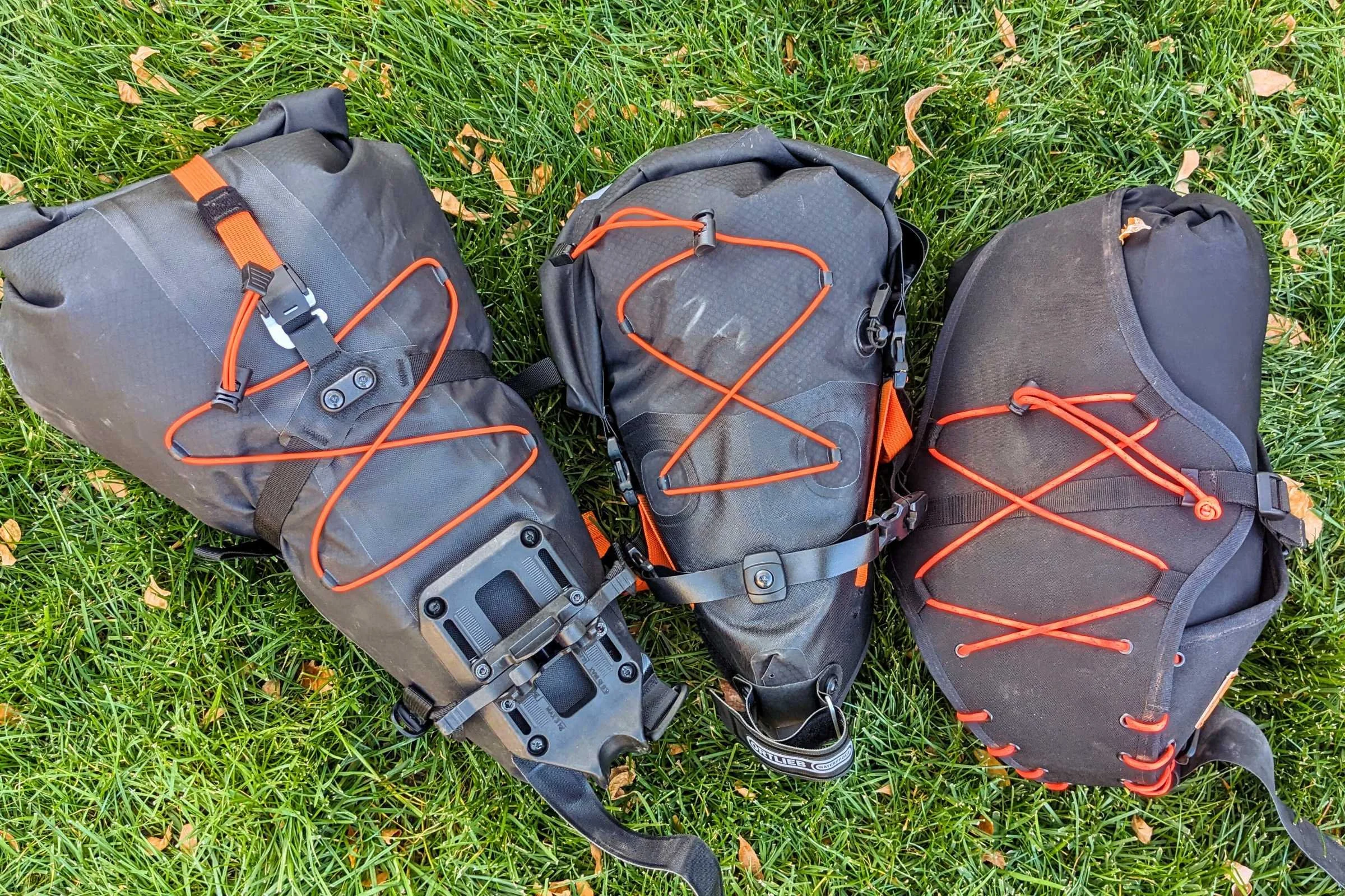   The Ortlieb QR (right) vs the Ortlieb Seat Pack (center) vs The Restrap seat bag (right)  