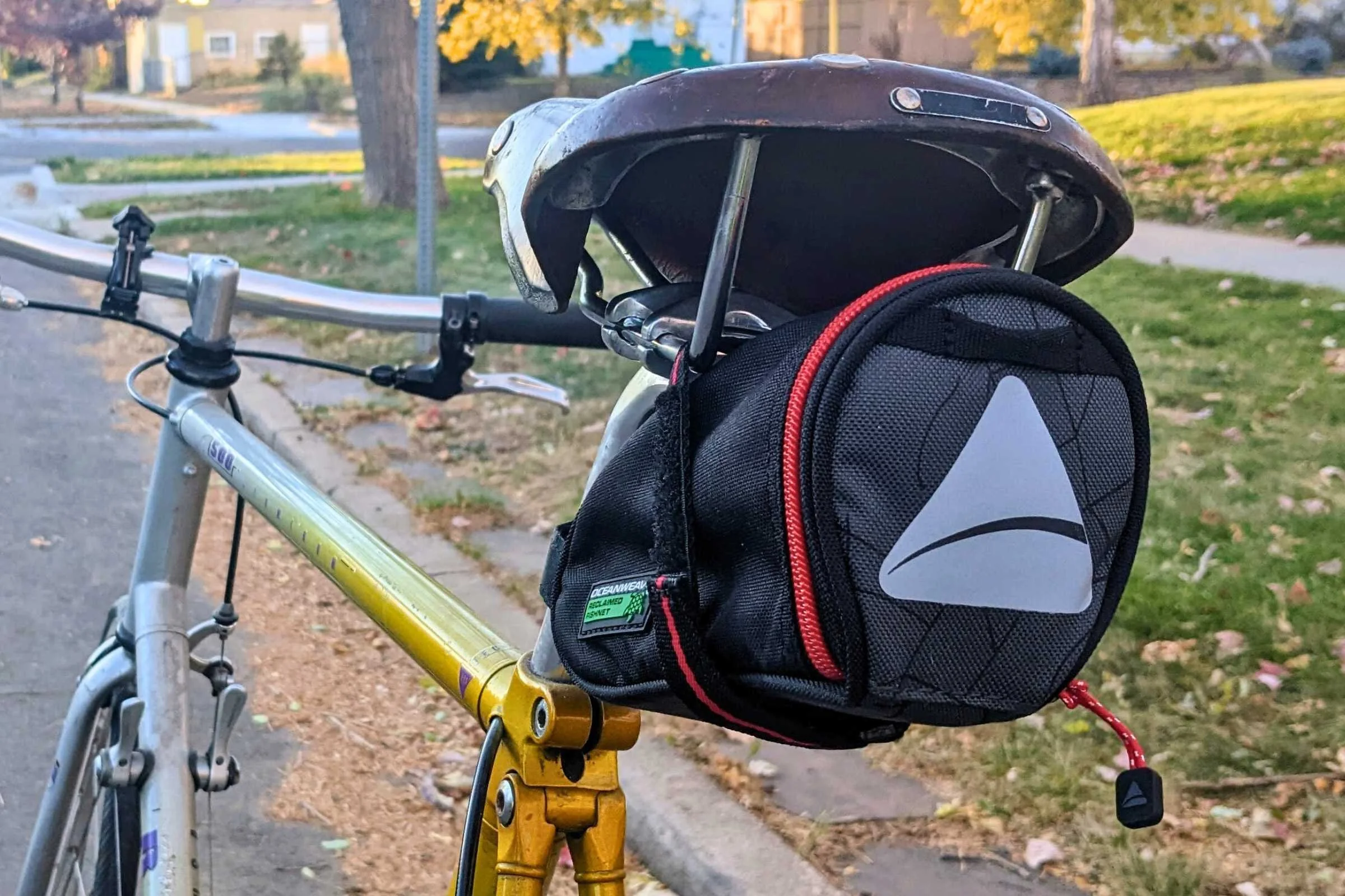   The Axiom Seymour Oceanweave wedge saddle bag is the best bag we tested for road bikes and commuting.  
